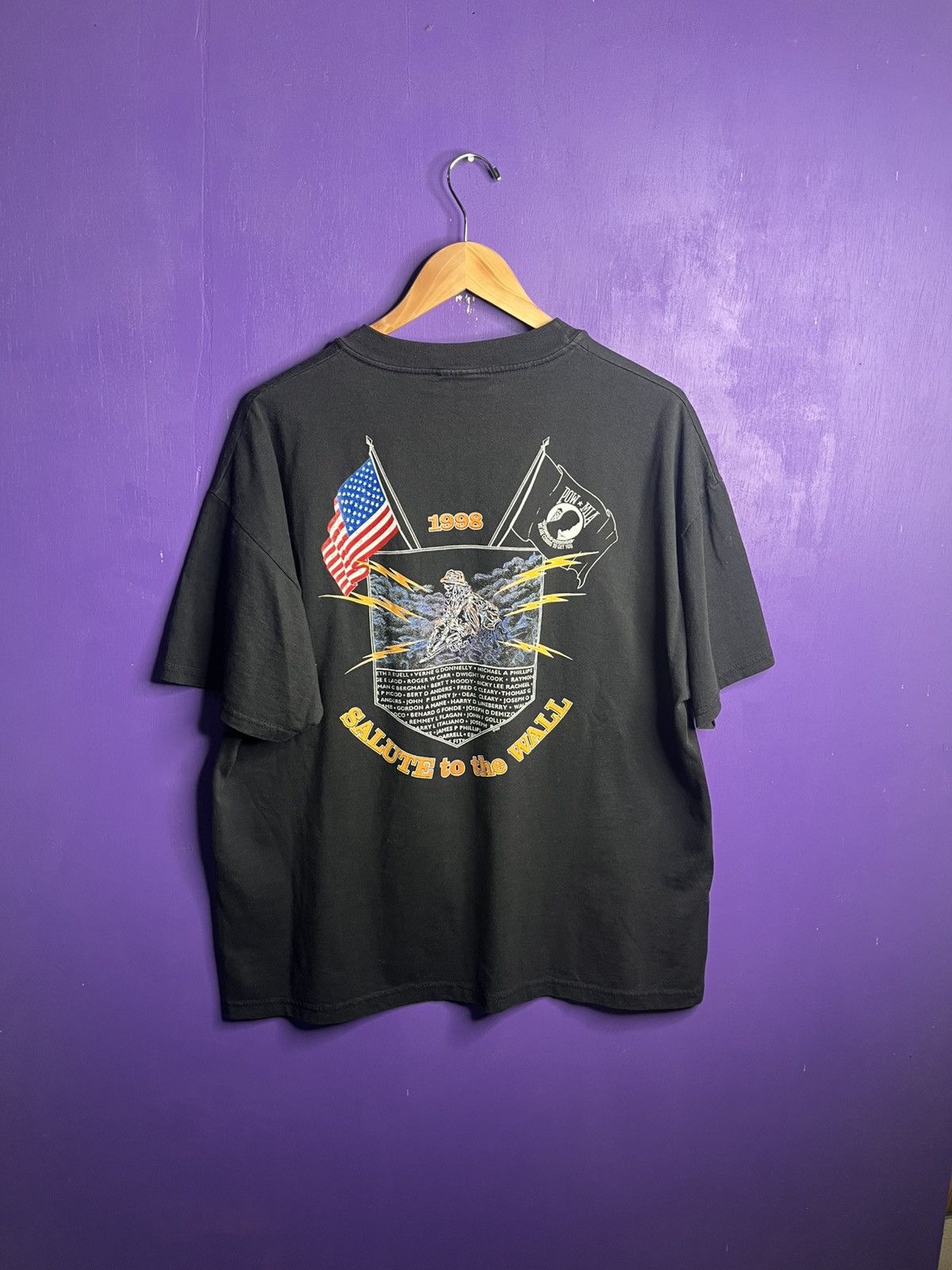 Vintage Vintage 1998 rolling thunder ride the wall t-shirt Size US XL / EU 56 / 4 - 2 Thumbnail