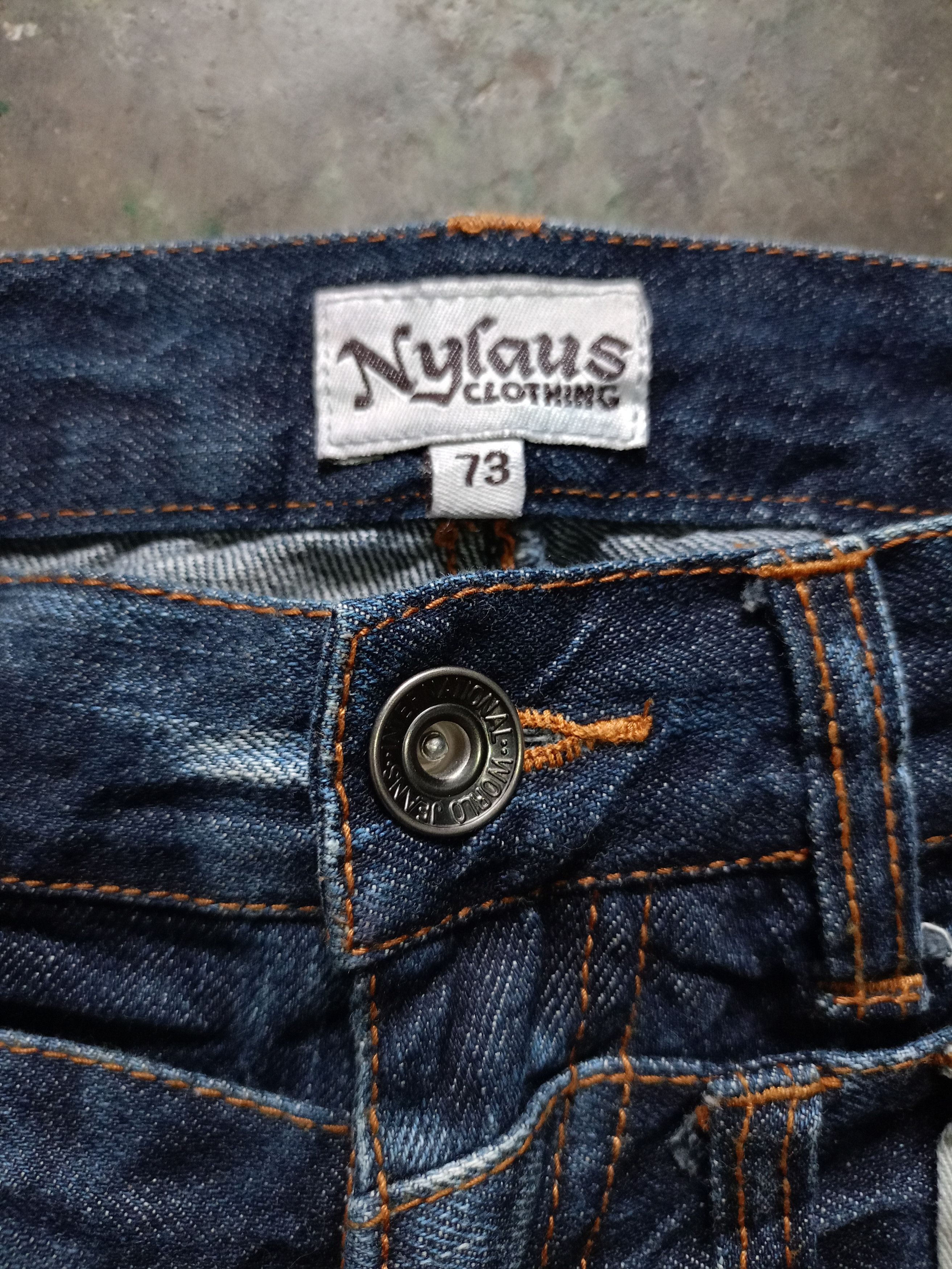 Japanese Brand Nylaus Denim Shorts Pants Size US 29 - 5 Thumbnail