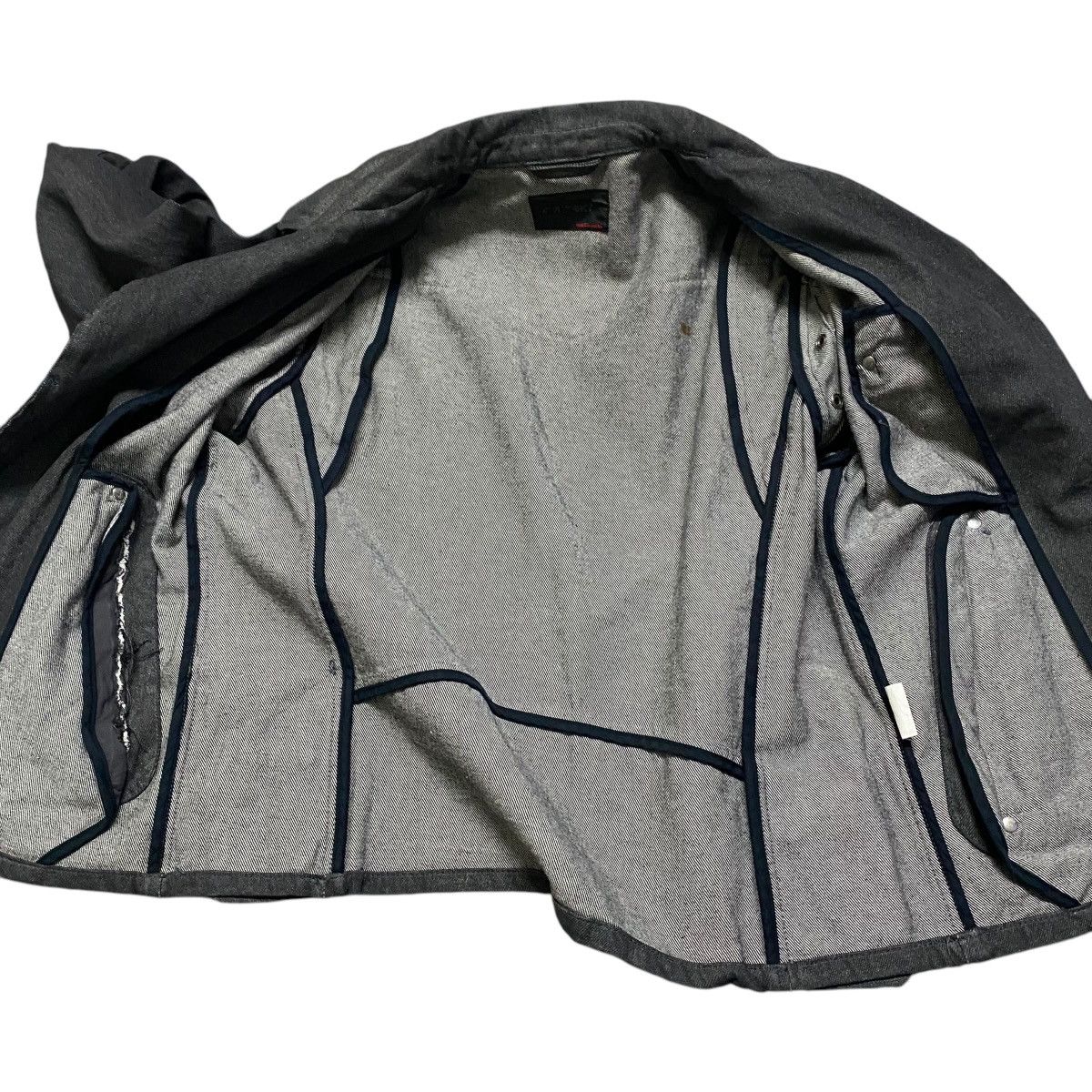 Le Grande Bleu (L.G.B.) Maniac Works Black Waxed Denim Biker Jacket Size US M / EU 48-50 / 2 - 16 Thumbnail
