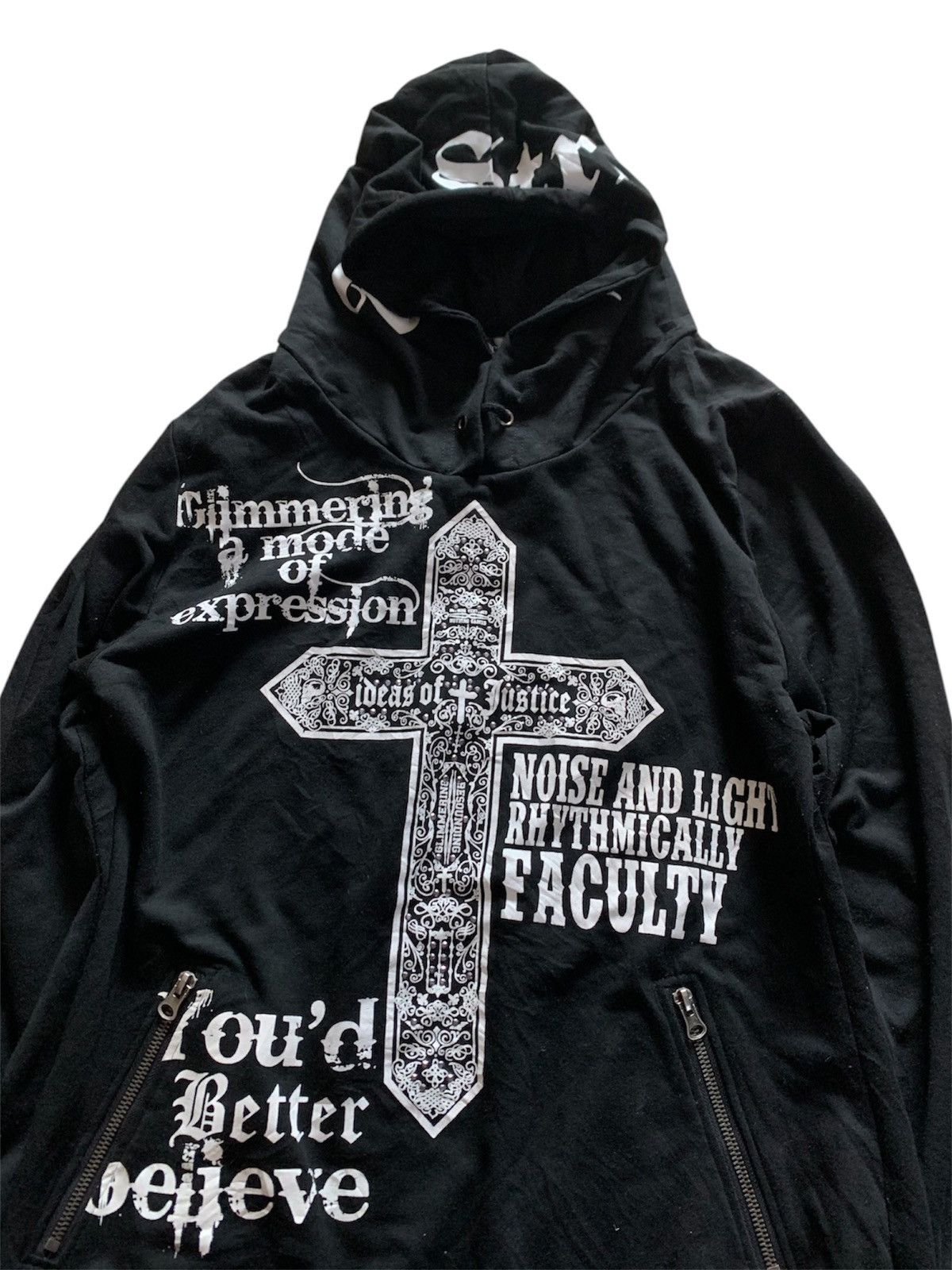 If Six Was Nine × Japanese Brand × Le Grande Bleu (L.G.B.) Dig deep crosses poem hoodie Size US M / EU 48-50 / 2 - 3 Thumbnail