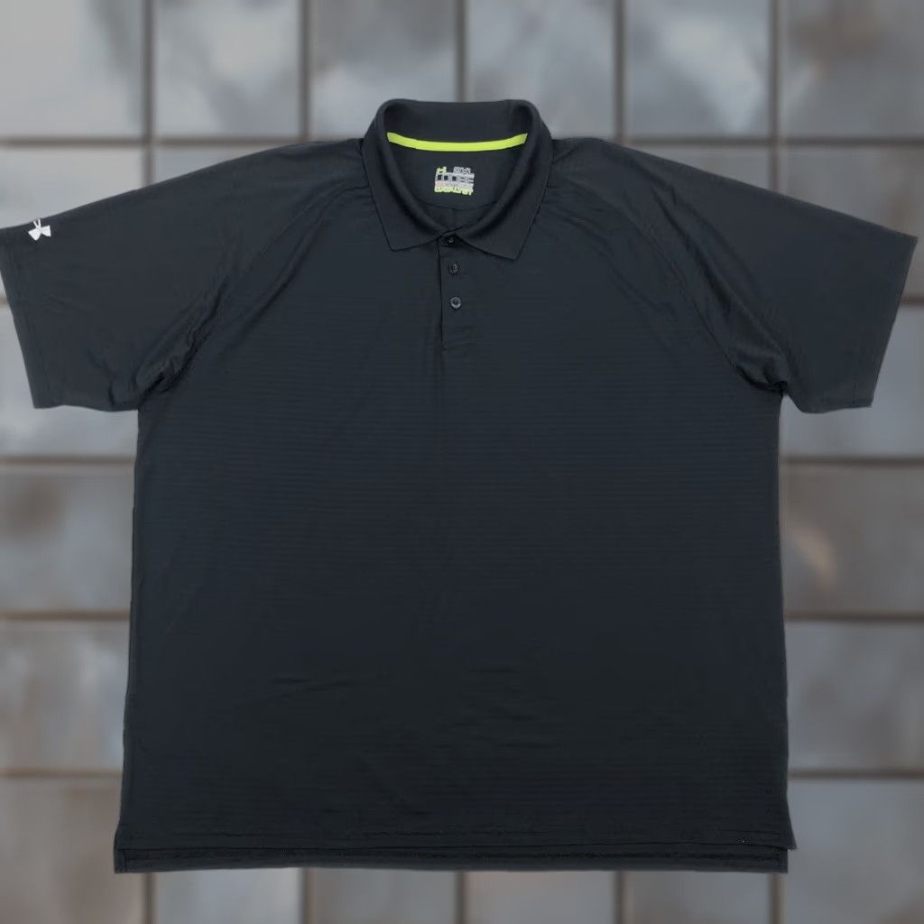 Under Armour Under Armour Polo Shirt 2XL Black Stripe HeatGear Catalyst Performance Golf Shirt Mens Short Sleeve Size US XXL / EU 58 / 5 - 1 Thumbnail