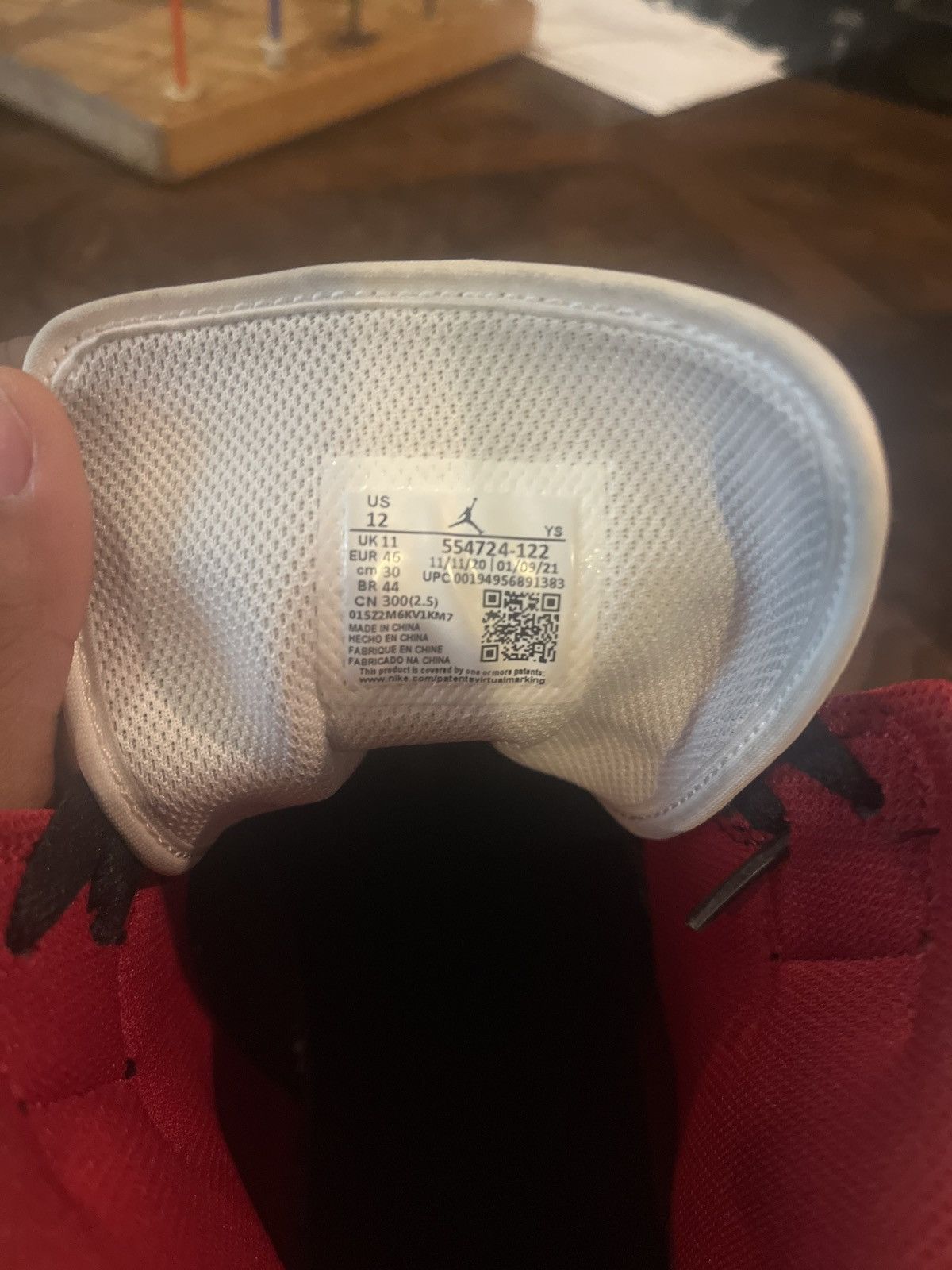Jordan Brand Jordan 1 Black Gym Red Size US 12 / EU 45 - 6 Thumbnail