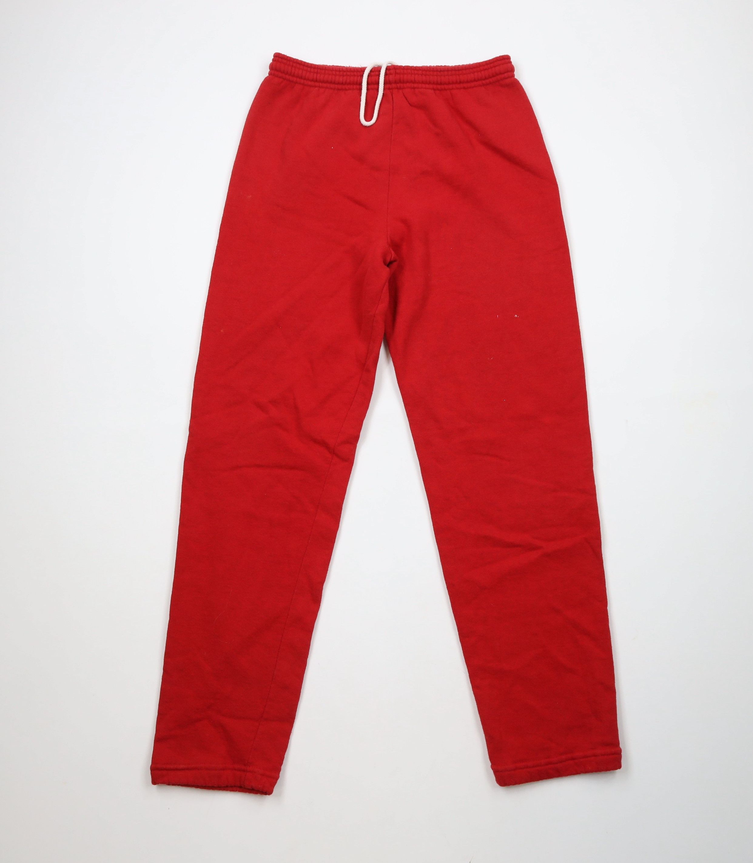 Vintage Vintage 90s Streetwear Distressed Blank Sweatpants Red USA Size US 34 / EU 50 - 1 Thumbnail