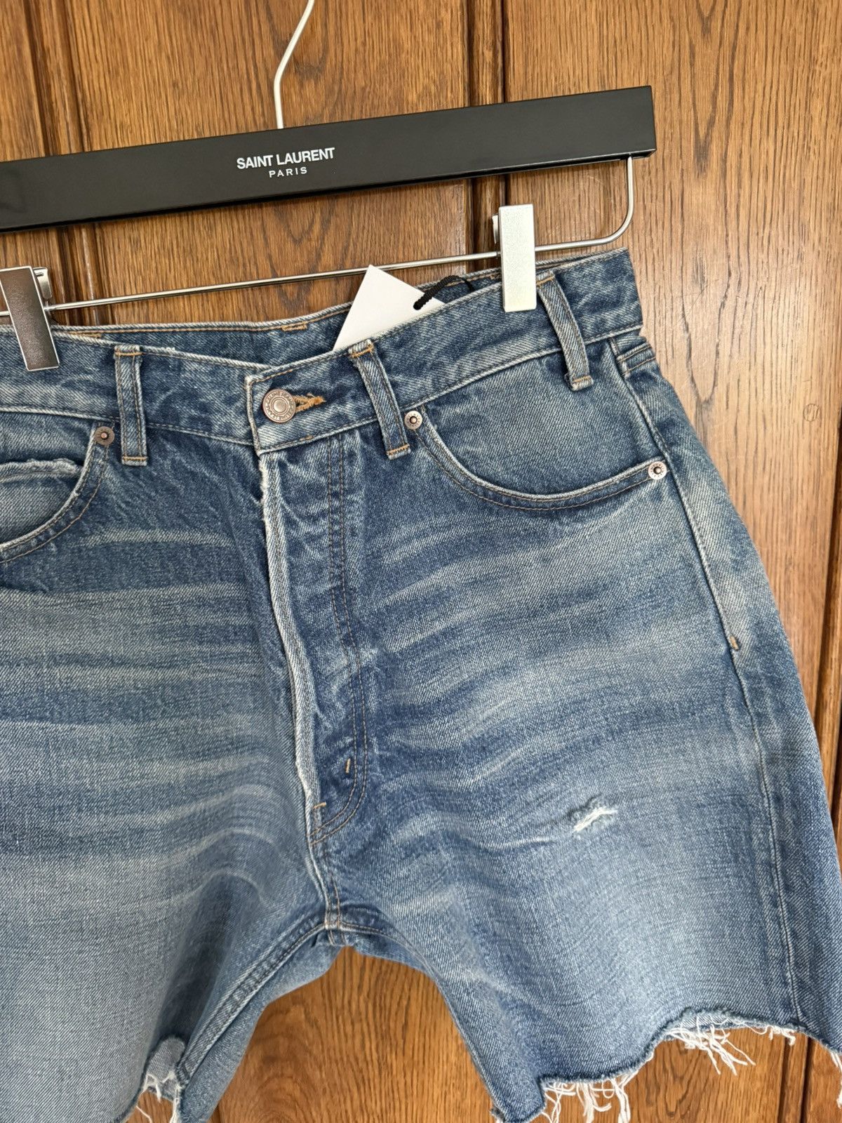 Celine $990 ss24 Celine zuma wash wesley jean denim shorts 28 Hedi Size US 28 / EU 44 - 15 Thumbnail