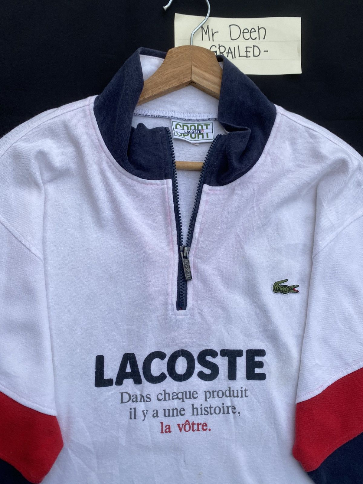 Lacoste Rare Vintage LACOSTE Half zipper Sweater Size US L / EU 52-54 / 3 - 8 Thumbnail