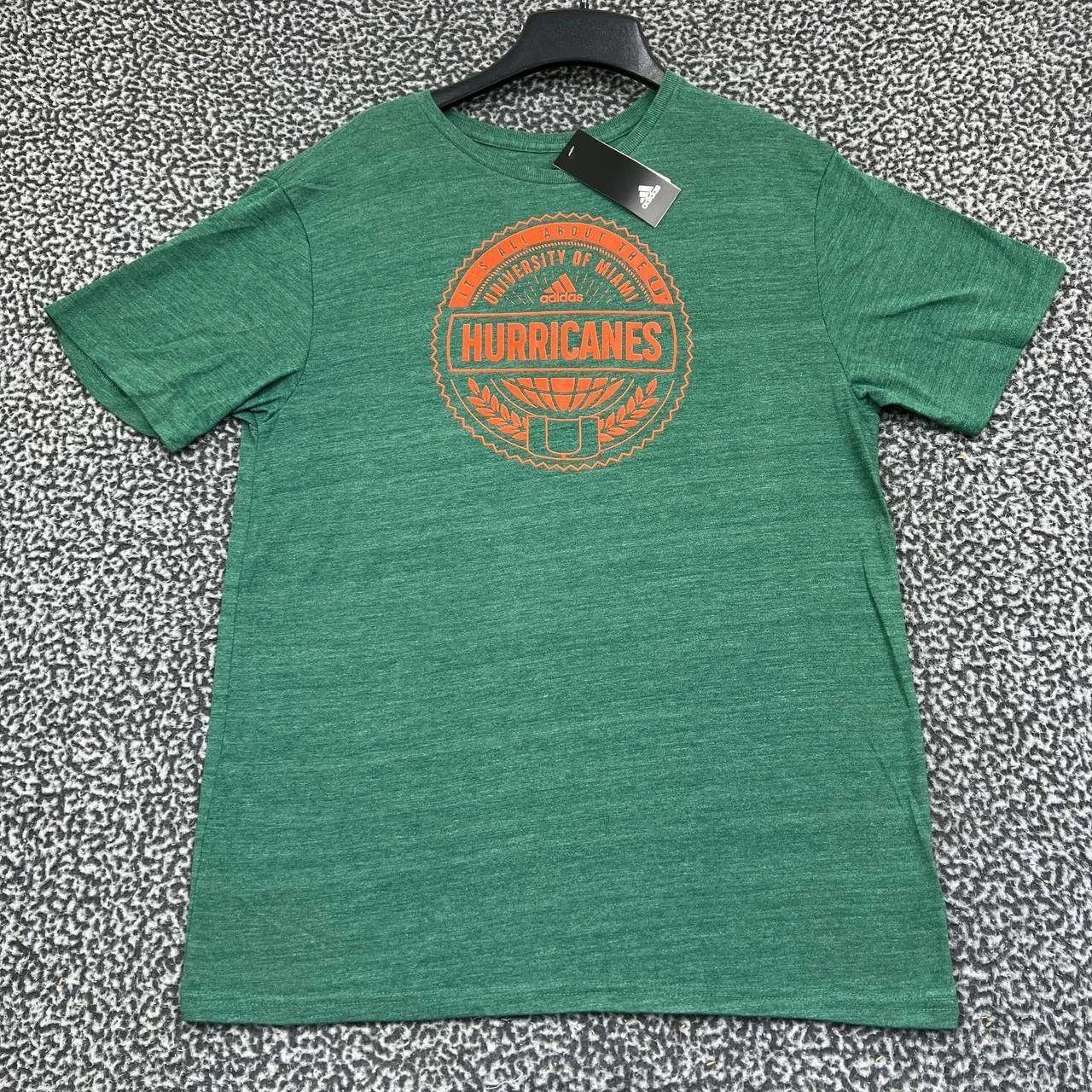 Adidas Miami Hurricanes Shirt Men Short Sleeve Crew Neck New L Size US L / EU 52-54 / 3 - 1 Thumbnail