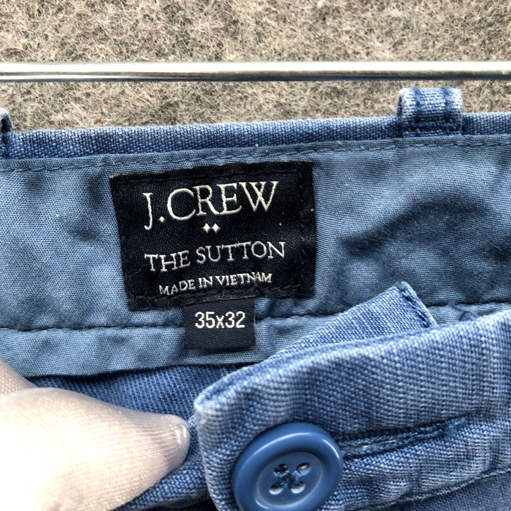 J.Crew J.Crew The Sutton Straight Chino Pants Mens 35x32 31 Light Blue Cotton Size US 35 - 6 Thumbnail