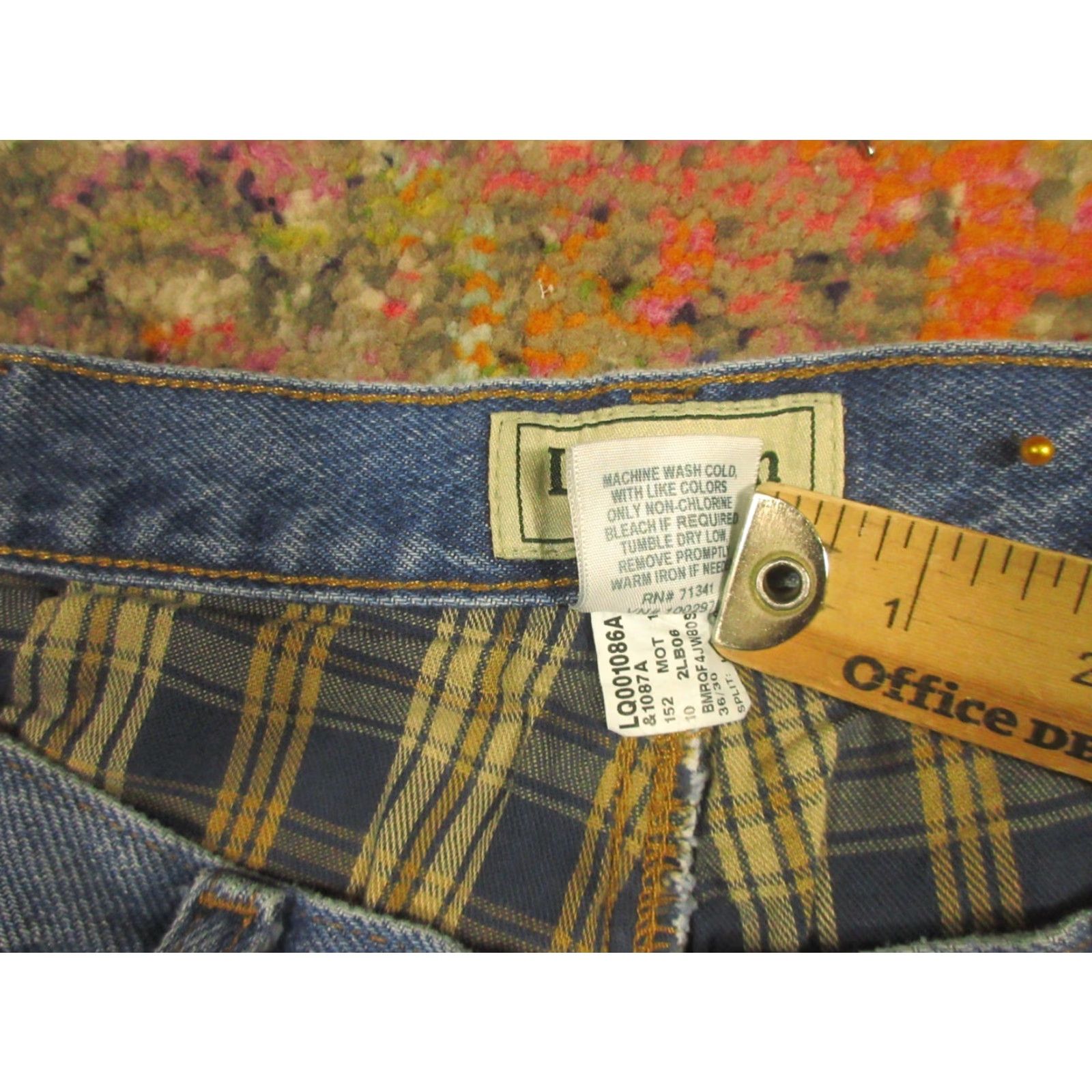 Vintage LL Bean Jeans Mens 36x30 Straight Classic Fit Denim Thermal Lined 5-Pocket Blue Natural USA Outdoor Casual Size US 36 / EU 52 - 4 Thumbnail