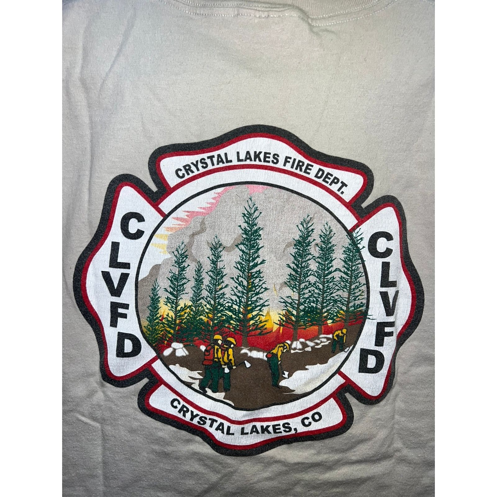 Hanes Crystal Lake Fire Dept Shirt CLVFD Colorado Firefighter L Size US L / EU 52-54 / 3 - 6 Thumbnail