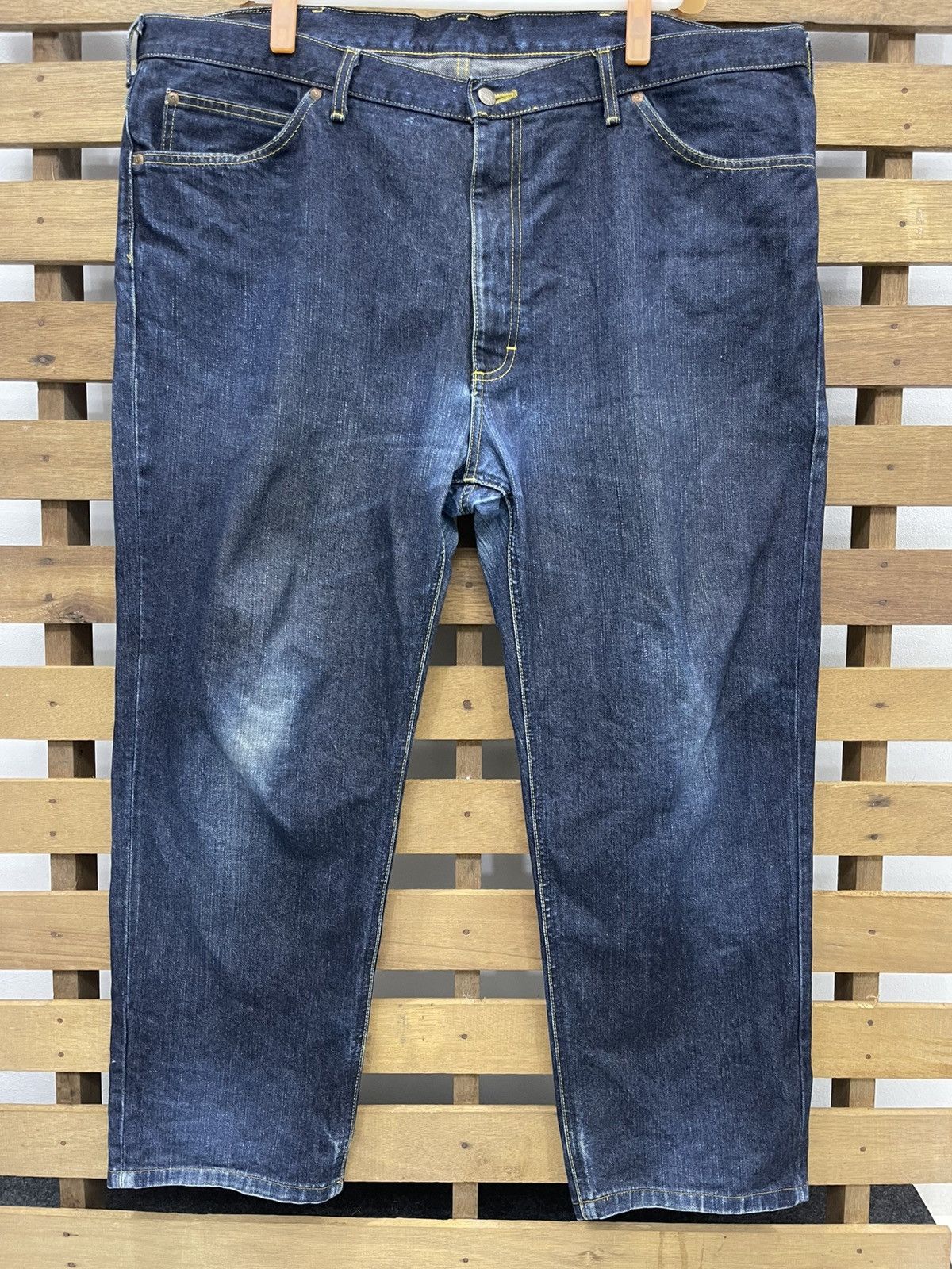 Lee Lee Riders Dark Wash Regular Fit Jeans - Distressed & Faded Size US 44 / EU 60 - 1 Thumbnail