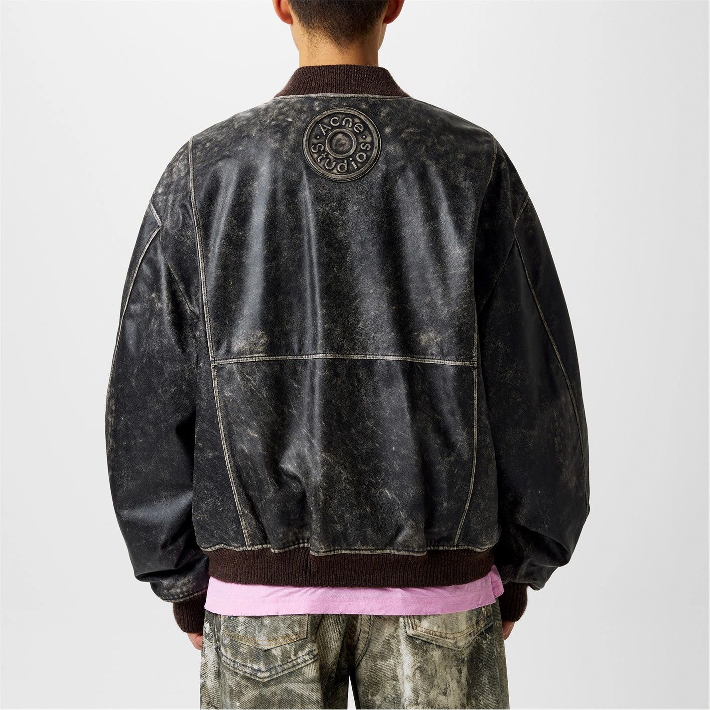 Acne Studios o1g2r1mq0825 Leather Bomber Jacket in Black Size US M / EU 48-50 / 2 - 5 Thumbnail
