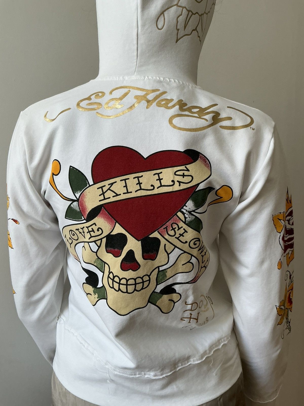 Christian Audigier × Ed Hardy × Vintage Vintage zip up hoodie big logo Size L / US 10 / IT 46 - 6 Thumbnail