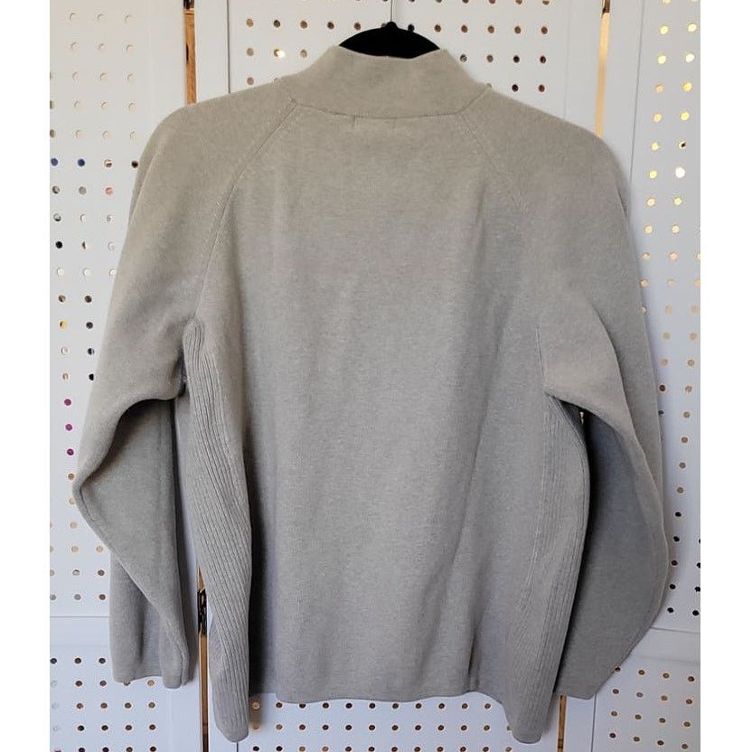 Izod Izod Men's Sweater Sz Medium Tan Pullover Cotton Neck Zipper Size US M / EU 48-50 / 2 - 8 Thumbnail