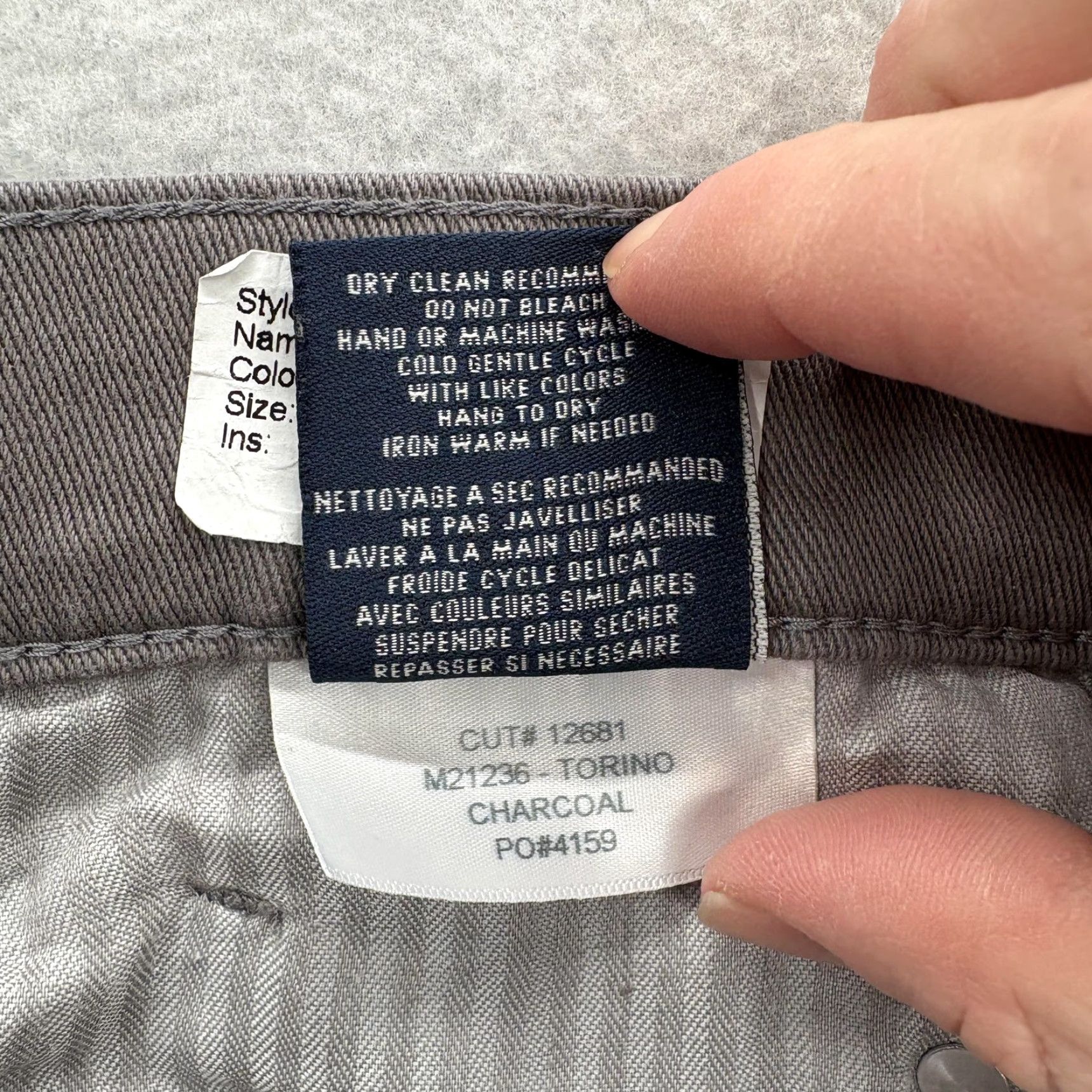 Denime Fidelity Torino Jeans Mens 29x32 Gray Charcoal Stretch Denim Straight Casual Size US 29 - 6 Thumbnail