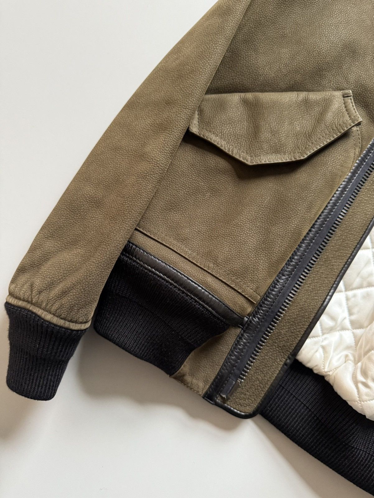 Berluti Berluti FW17 Capsule Khaki Leather Shearling Bomber Jacket S Size US S / EU 44-46 / 1 - 10 Thumbnail