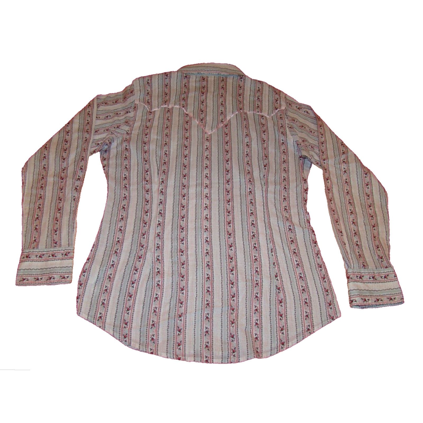 Ariat Ariat Womens Medium Snap Roses Ribbon Trim Western Long Sleeve Shirt Size M / US 6-8 / IT 42-44 - 7 Thumbnail