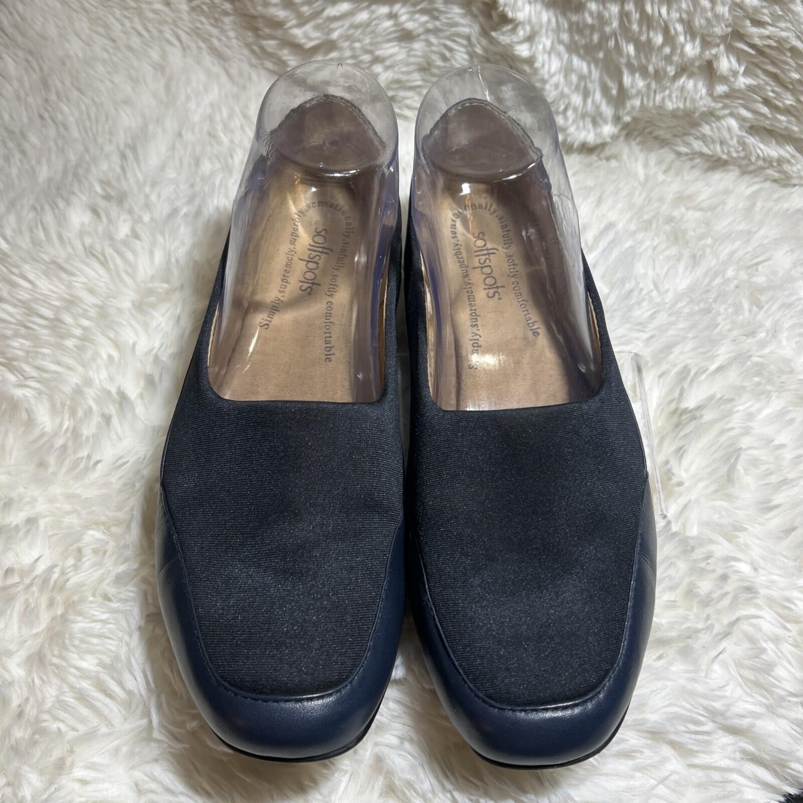 Soffe Sofft Women's Size 7.5W Black Leather Square Toe Slip ON Size US 7.5 / IT 37.5 - 1 Thumbnail