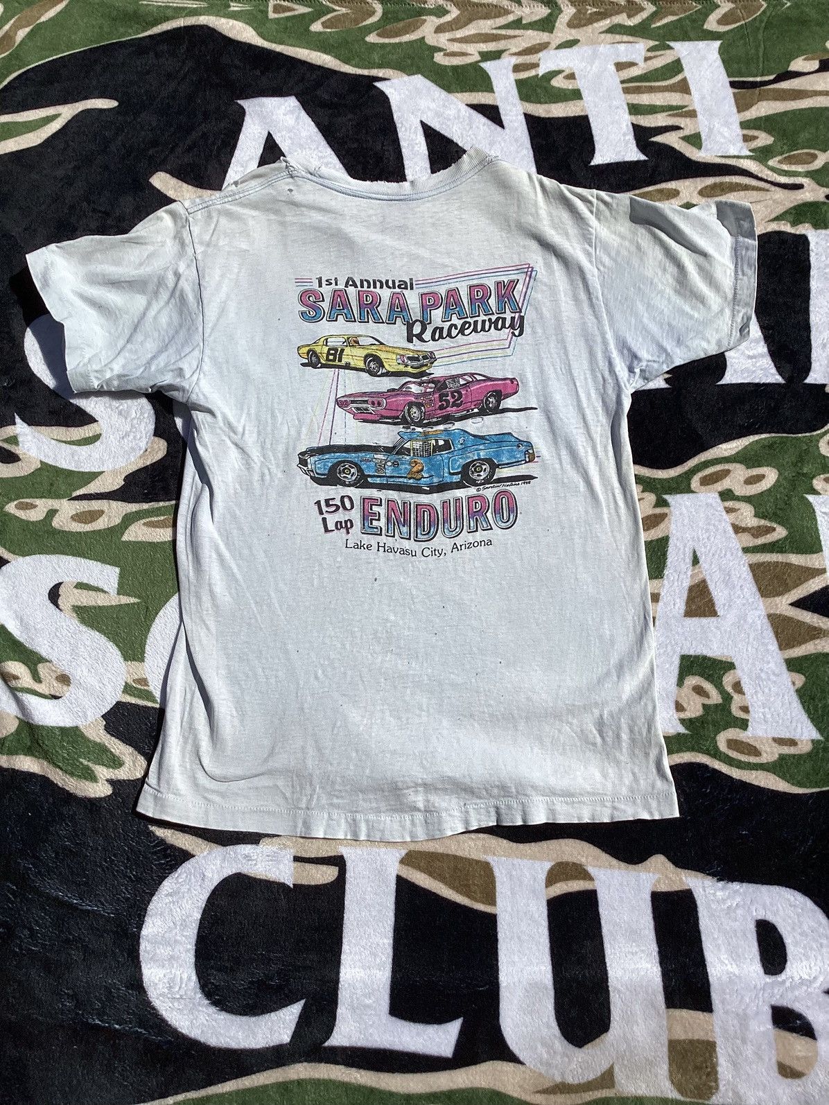Other Vintage 1988 first annual Sarah Park Speedway 150 racing tee Size US L / EU 52-54 / 3 - 1 Thumbnail