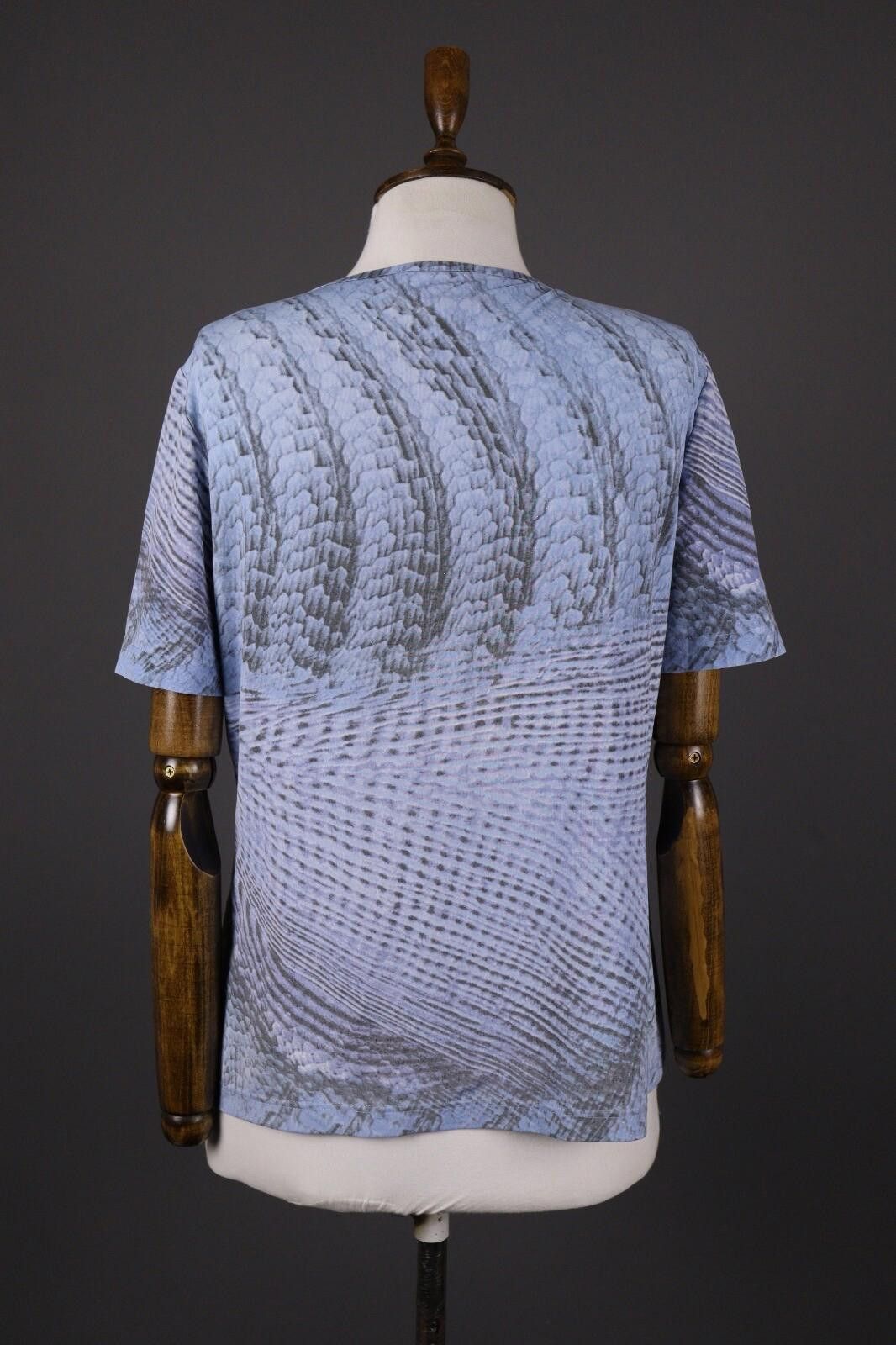 Carlo Colucci Carlo Colucci Blue Abstract Short Sleeve Top Shirt Size 42 Size M / US 6-8 / IT 42-44 - 5 Thumbnail