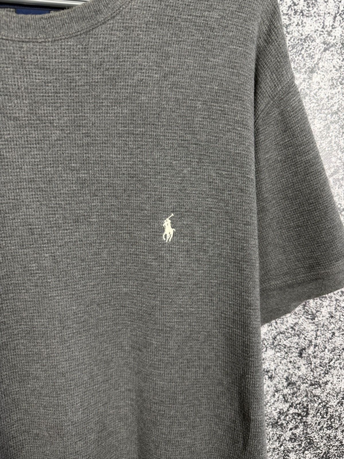 Polo Ralph Lauren Polo Ralph Lauren Basic Waffle T-Shirt Pony Logo Gray XL Size US XL / EU 56 / 4 - 6 Thumbnail