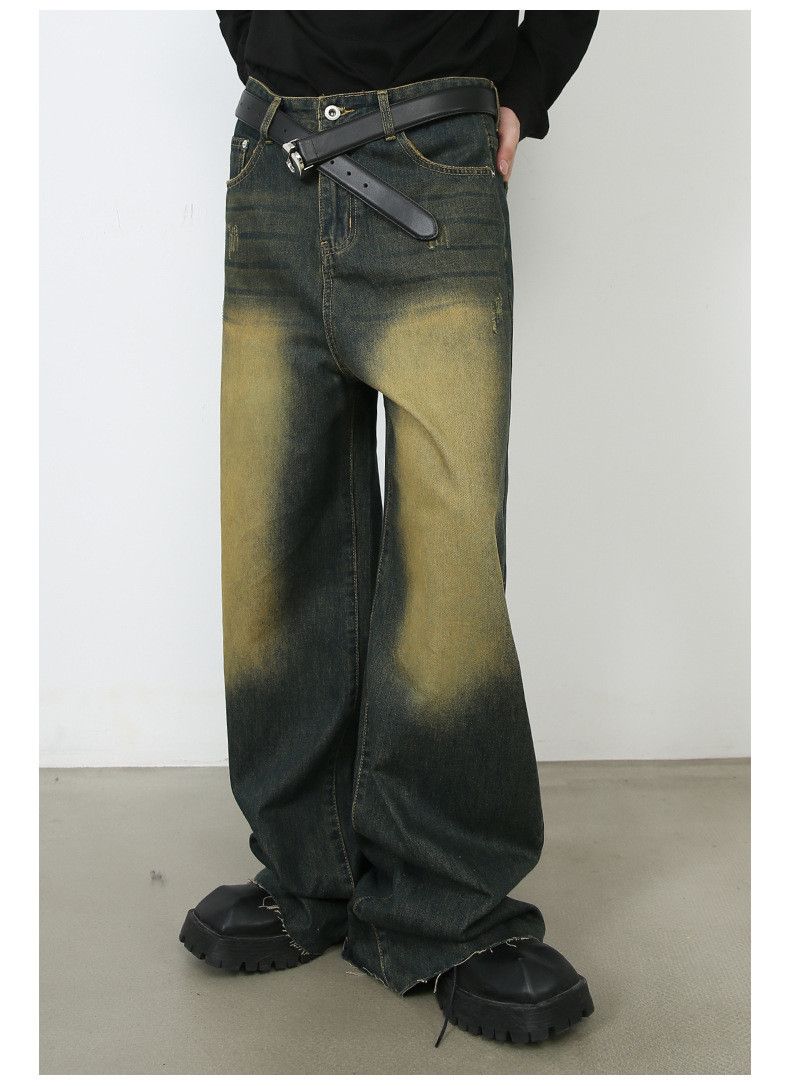 Japanese Brand × Jean Loose distressed retro trendy wide-leg jeans for men Size US 34 / EU 50 - 3 Thumbnail