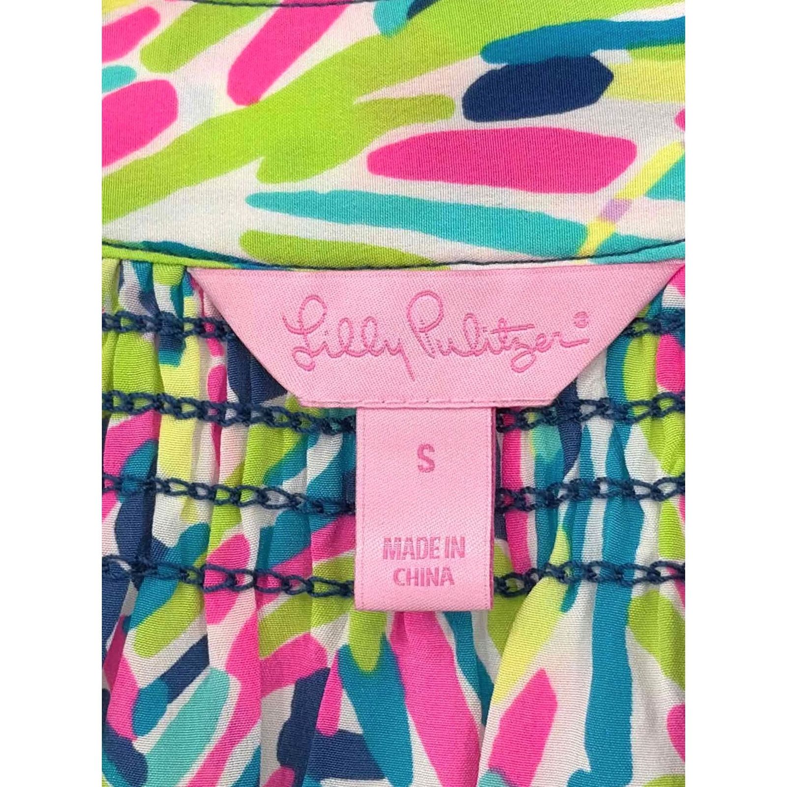 Lilly Pulitzer Lilly Pulitzer Blouse Small Pink Long Sleeve Pre-Owned Size Size S / US 4 / IT 40 - 3 Thumbnail