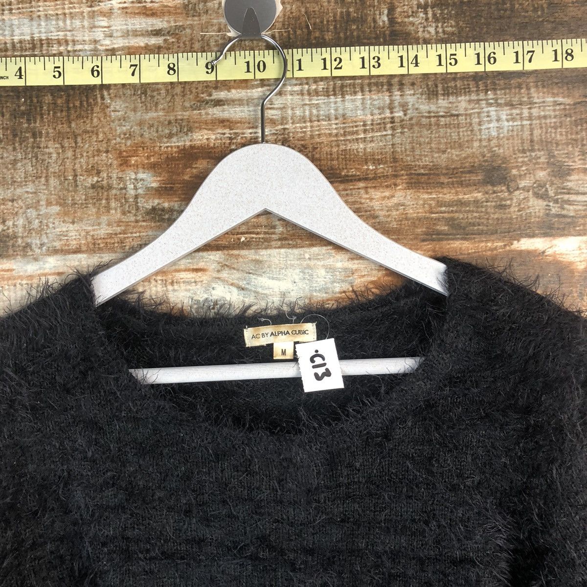 Japanese Brand DL Alpha Cubic Black fur shaggy Mohair Knitwear #C034 Size US S / EU 44-46 / 1 - 4 Thumbnail