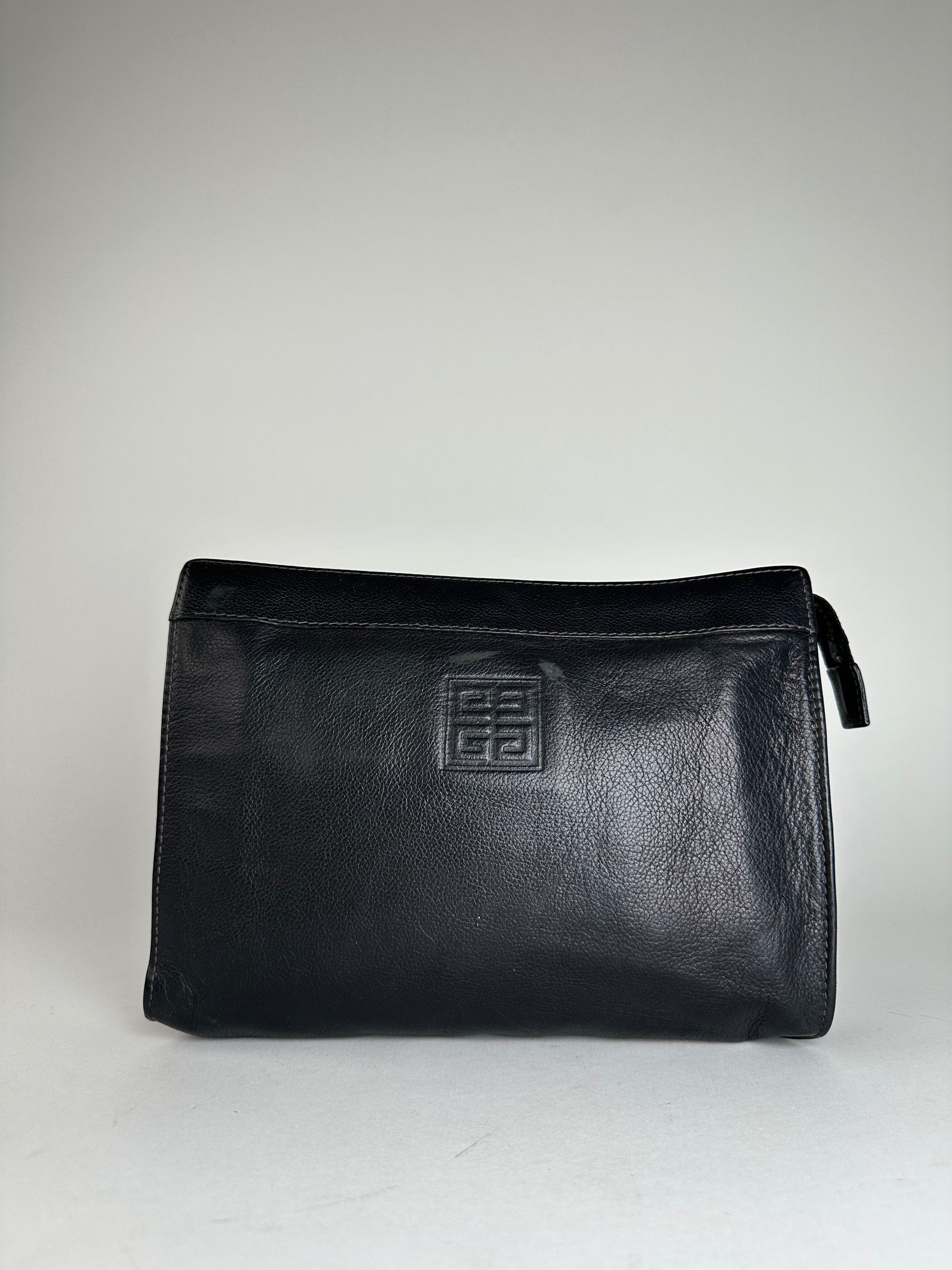 Givenchy Vintage Leather Clutch Black Size ONE SIZE - 1 Thumbnail