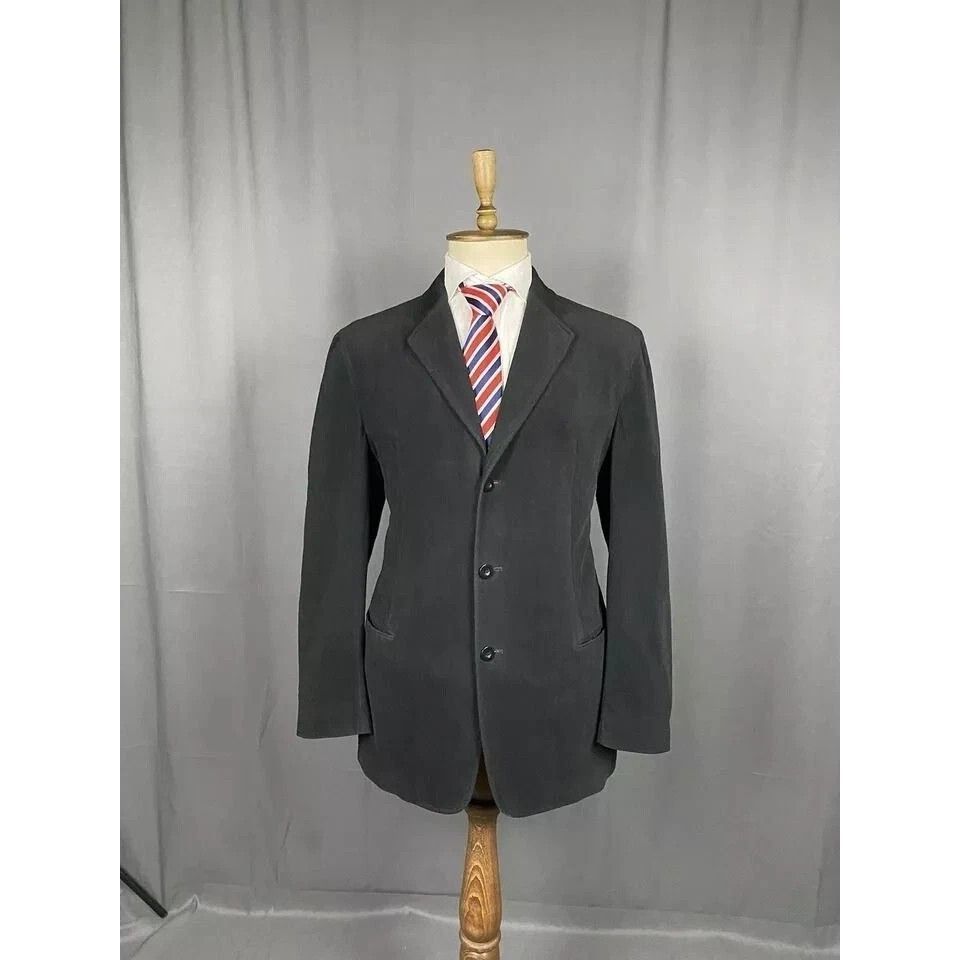 Armani Collezioni Armani Collezioni Men's Black Over Coat Size 54 R Size US L / EU 52-54 / 3 - 2 Thumbnail
