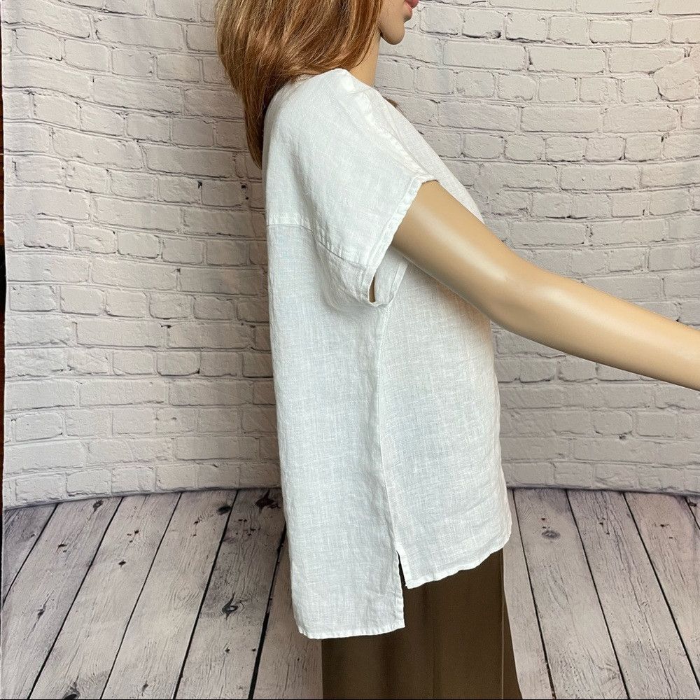 House of Harlow NWT New House of Harlow 1960 White Linen Blouse Size S Size S / US 4 / IT 40 - 3 Thumbnail