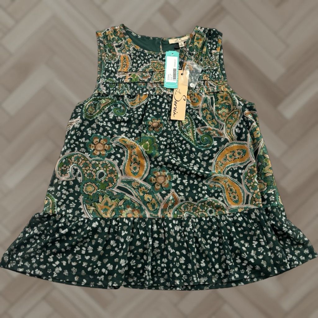 Vintage VINTAGE Stitch Fix Les Serein Sleeveless Top Women's S Green Shirt Womens Small Green Sleeveless Shirt Size S / US 4 / IT 40 - 1 Thumbnail