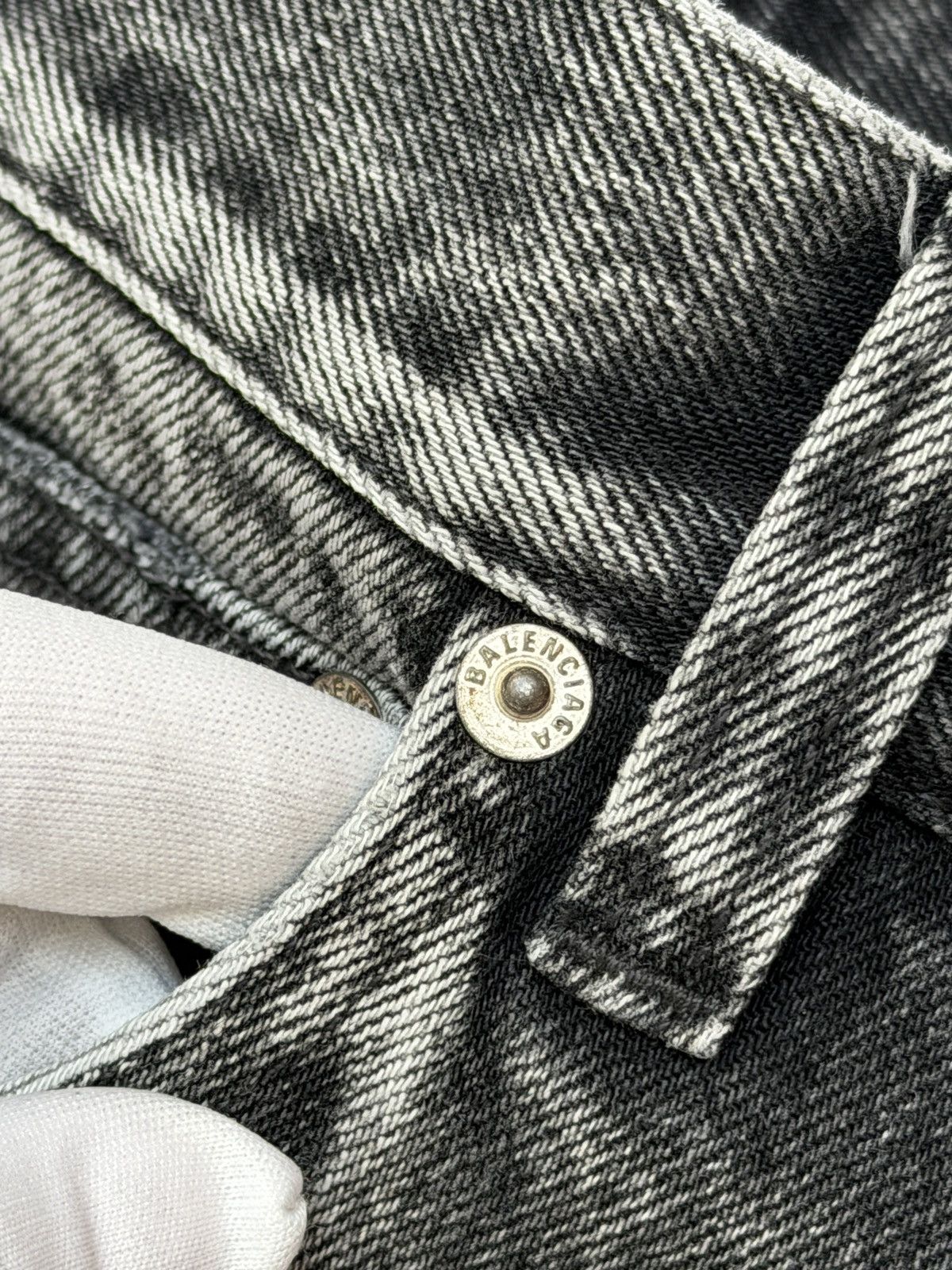 Balenciaga AW22 Lost Tape Japanese Wash Denim Flare Pants