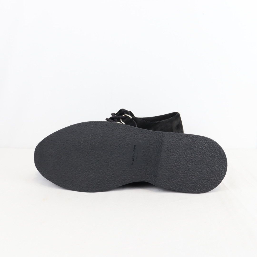 Saint Laurent Paris o1rshd1 Teddy 10 Suede Cashmere Opera Boots in Nero Size US 12 / EU 45 - 8 Thumbnail