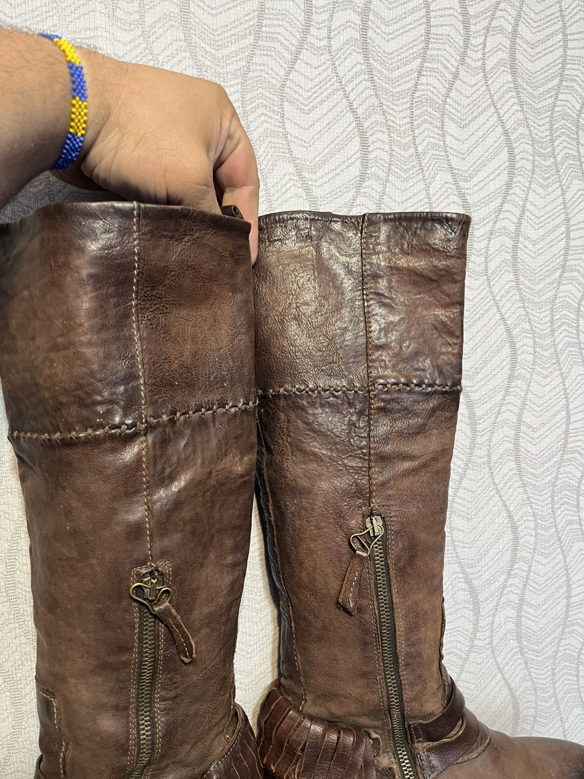 A.S.98 × Cowboy Equipment A.S.98 Airstep Carter AvantGarde Hight Knee Zip Boho Boots Size US 9 / IT 39 - 8 Thumbnail