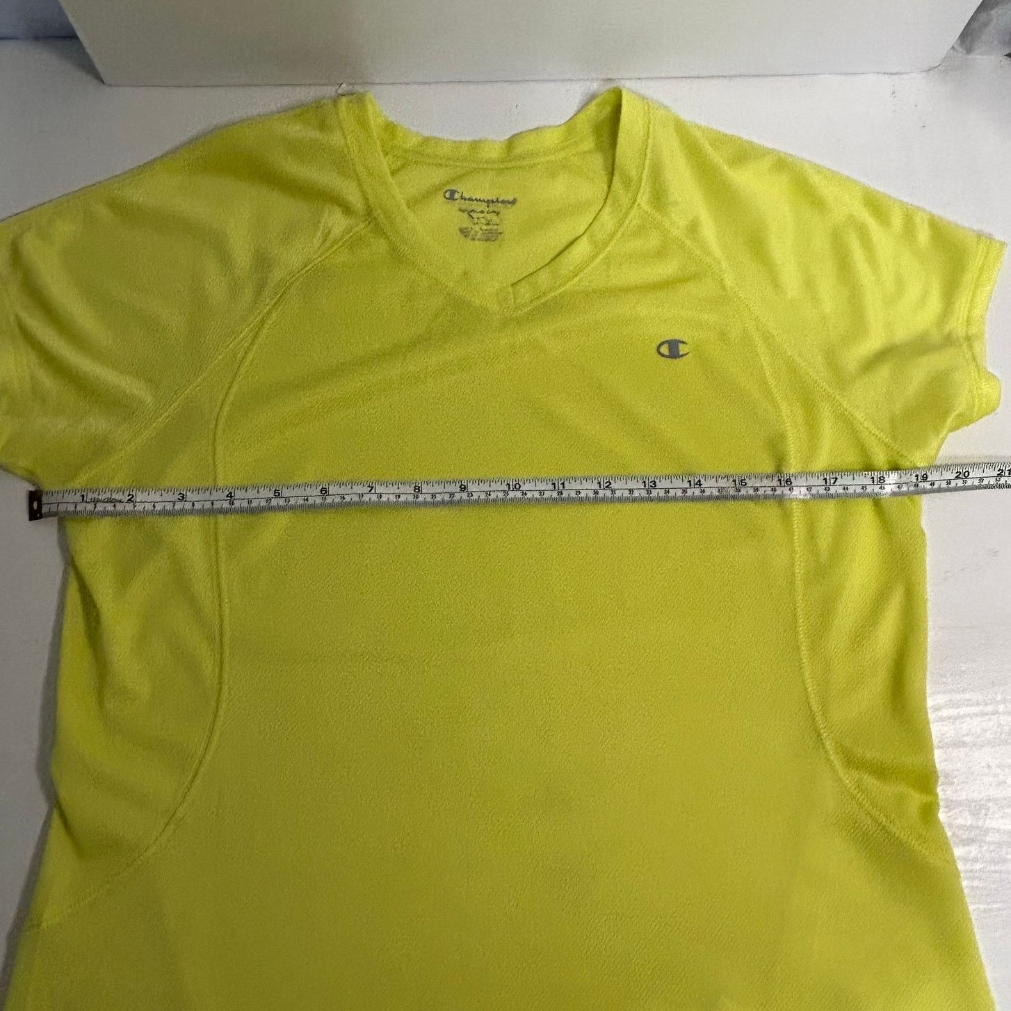 Champion Champion Yellow V-Neck Athletic Shirt Large Polyester Active Size L / US 10 / IT 46 - 4 Thumbnail