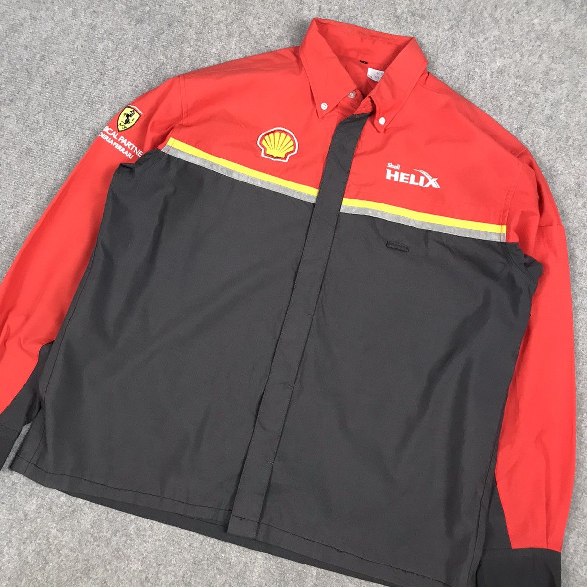 Gear for Sports SHELL HELIX OIL BRAND RACING UNIFORM JAPAN BUTTON UP SHIRT Size US L / EU 52-54 / 3 - 4 Thumbnail