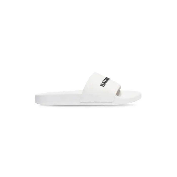 Balenciaga o1bcso1str0426 Pool Slide Sandals in White Size US 12 / EU 45 - 1 Thumbnail