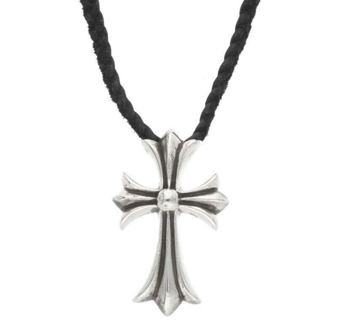 Chrome Hearts Chrome Hearts Ch Cross Leather Braid Necklace Size ONE SIZE - 1 Thumbnail