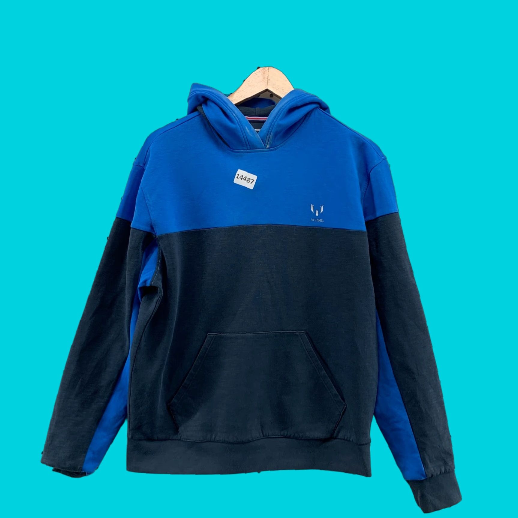 Vintage Messi Hoodie Shirt Long Sleeve Blue Hooded Sweatshirt Size S Mens Regular Pullover Cotton Polyester Fleece Zipper Size US S / EU 44-46 / 1 - 1 Thumbnail
