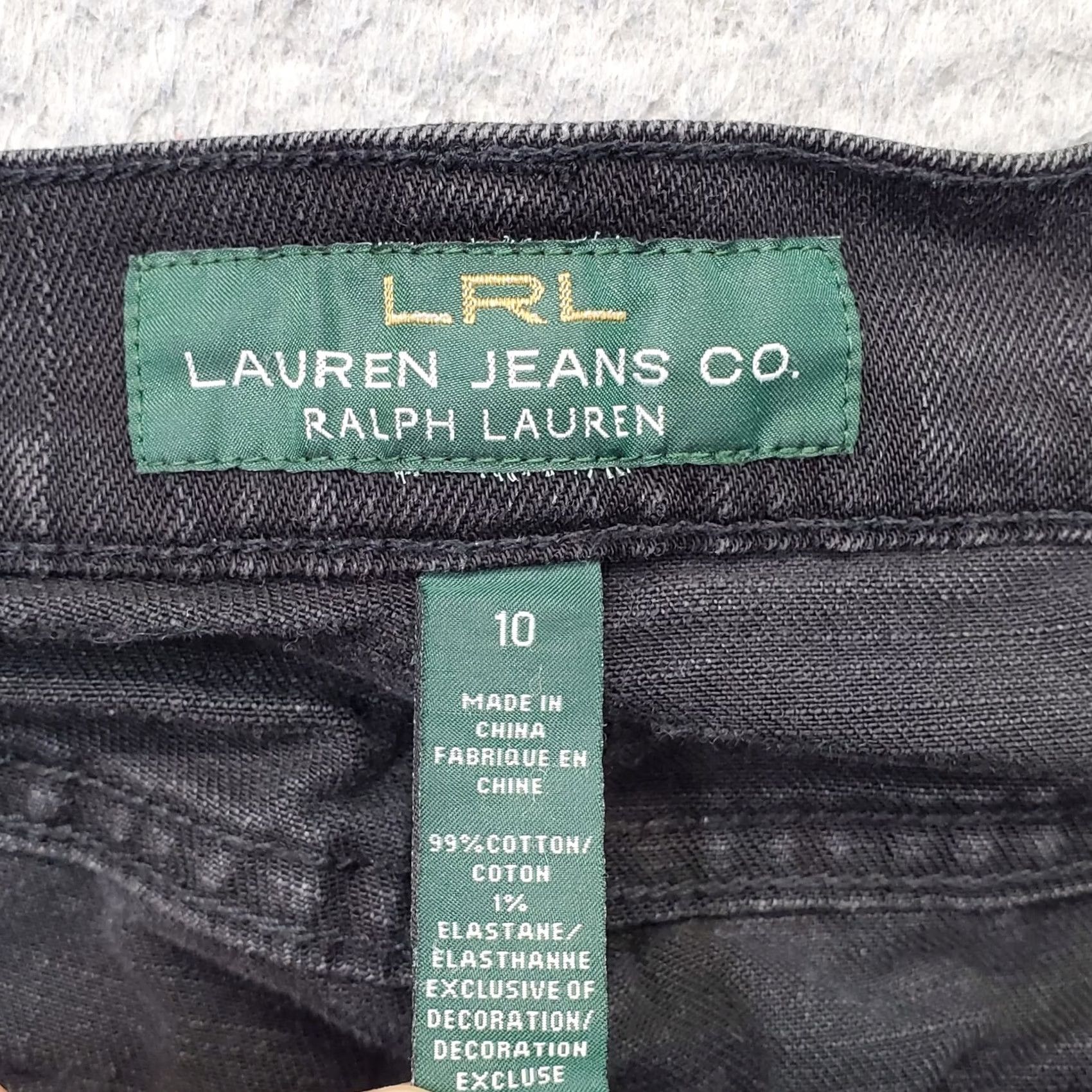 Ralph Lauren Lauren Ralph Lauren Jeans Womens 10 Black Casual Classic Stretch Straight Leg - 5-Pocket Denim Modern Fit Size 32" / US 10 / IT 46 - 7 Thumbnail