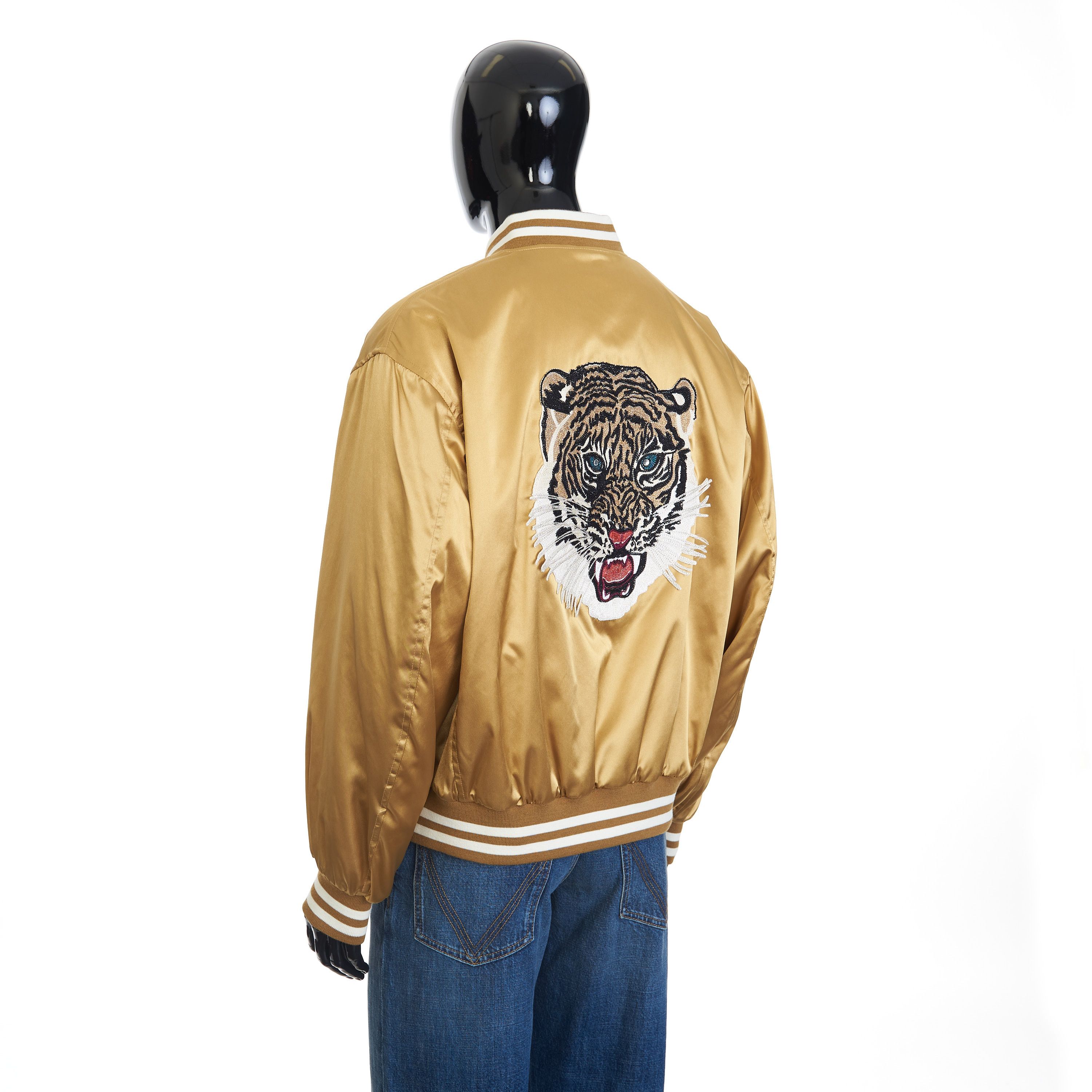 Celine Embroidered Tiger Teddy Jacket In Gold Satin-finish Nylon Size US M / EU 48-50 / 2 - 4 Thumbnail