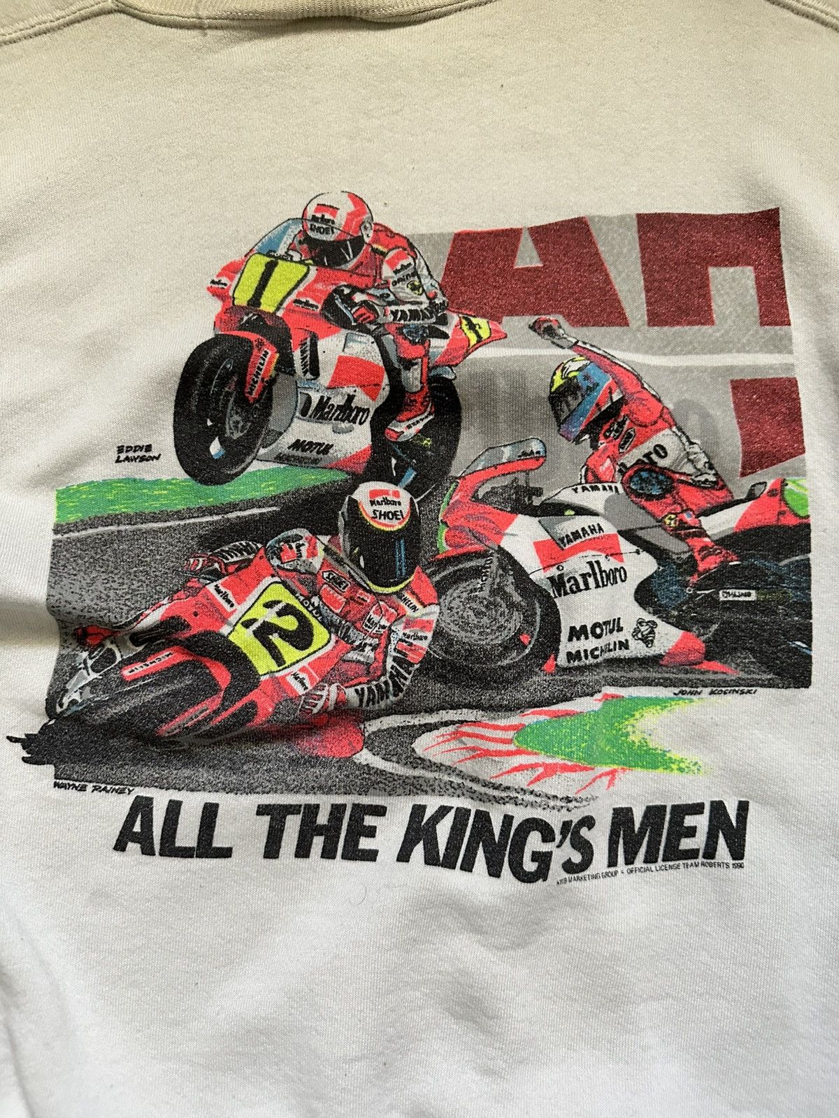 Vintage Vintage 90s Yamaha Marlboro MotoGP Sweatshirt Size US L / EU 52-54 / 3 - 3 Thumbnail