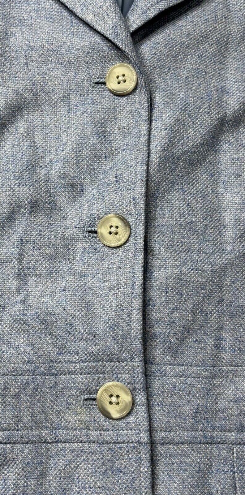 Lands' End Lands End Blazer Jacket Women's Size 14 Silk Linen Wool Blue Size XL / US 12-14 / IT 48-50 - 7 Thumbnail