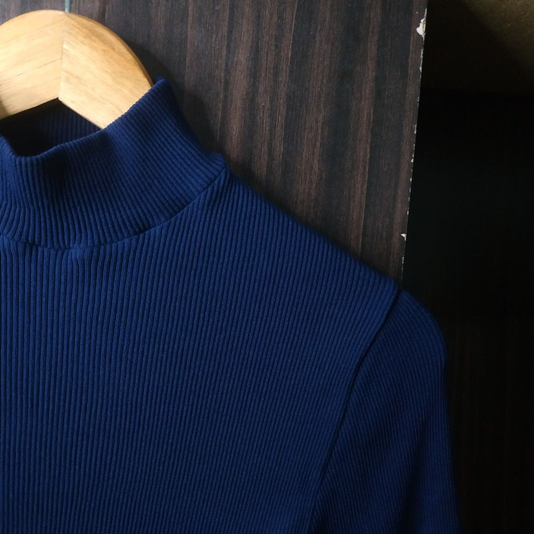 Vintage Jean Paul Gaultier Maille - Plain Longsleeve Turtleneck Size XL / US 12-14 / IT 48-50 - 8 Thumbnail
