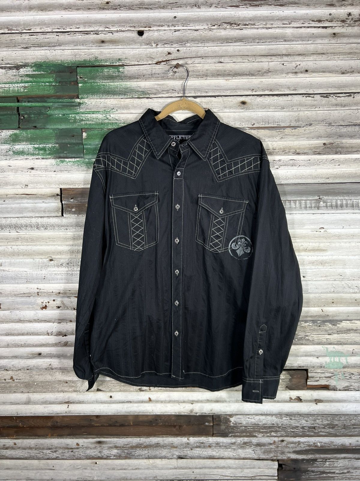 Affliction × Vintage Affliction Button Up Shirt Size US XL / EU 56 / 4 - 1 Thumbnail