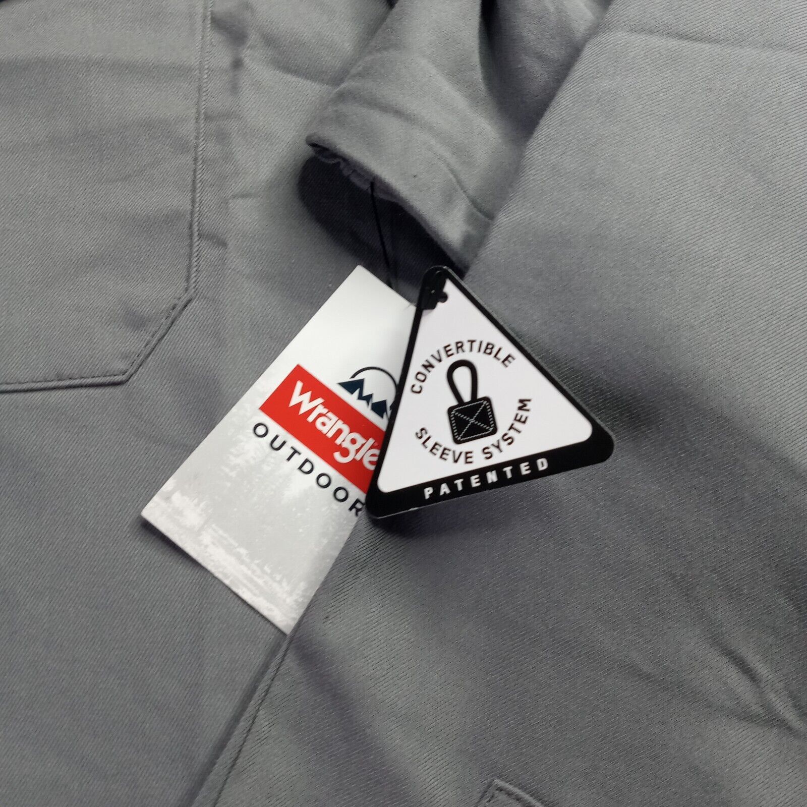 Wrangler Wrangler Shirt Men's L Gray Convertible Sleeves 2-Pockets Size US L / EU 52-54 / 3 - 3 Thumbnail