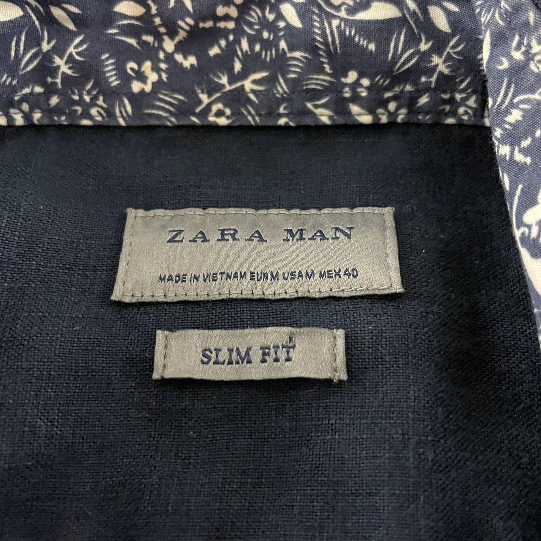 Zara Zara Shirt Men Long Sleeve Button-Up Slim Fit Blue M Size US M / EU 48-50 / 2 - 3 Thumbnail