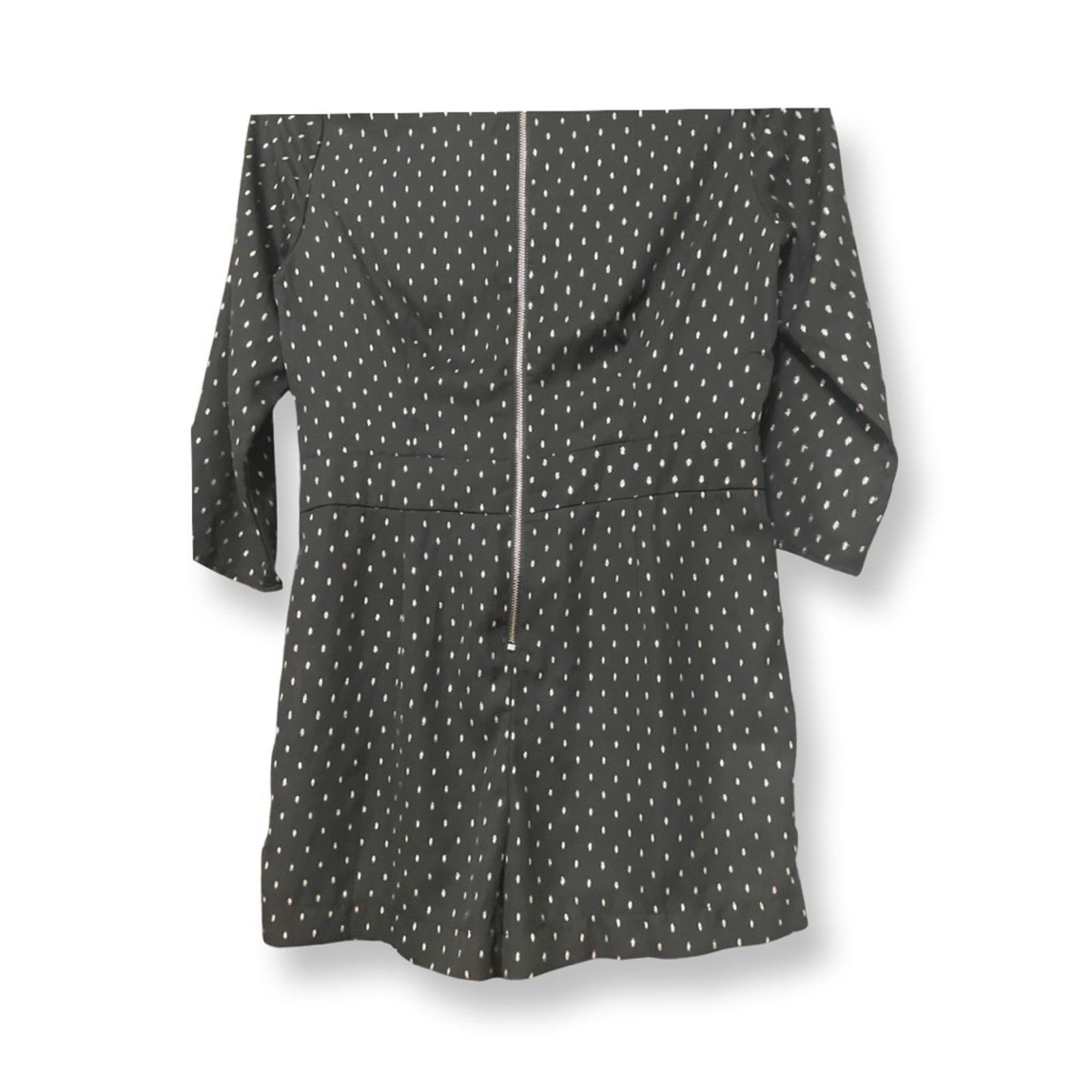 Zara Zara Romper Scoop Neck Functional Pockets Polka Dots Black S Size 27" / US 4 / IT 40 - 7 Thumbnail