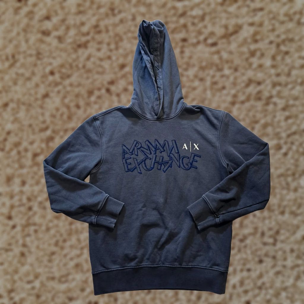 Armani Exchange Armani Exchange Sweatshirt Womens Size Small Blue Hoodie Logo Casual Lounge Size S / US 4 / IT 40 - 1 Thumbnail