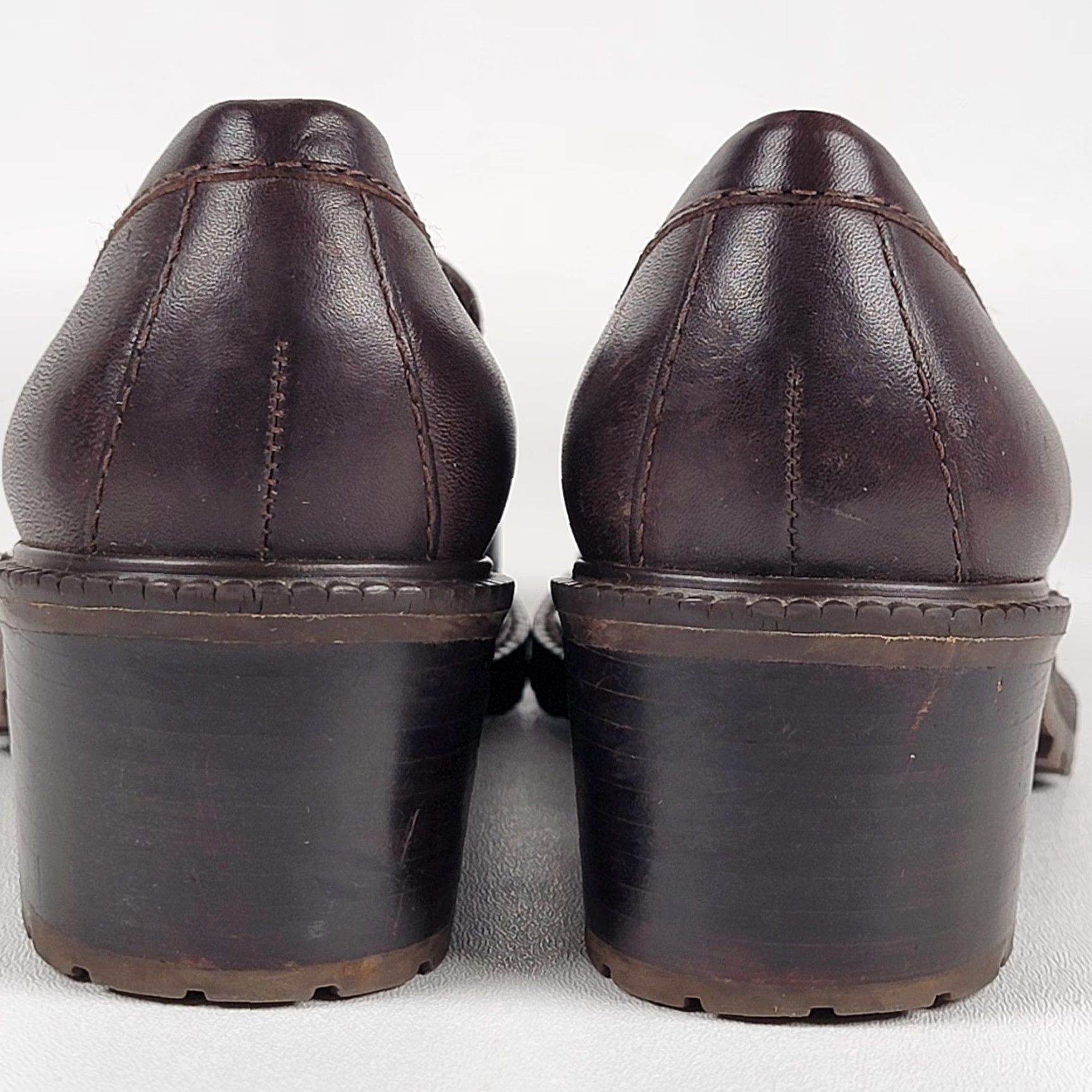 Nine West VINTAGE Nine West Brown Leather Penny Loafers Women Closed Toe Slip On Penny Loafers Size 8M Brown Leather Heeled Penny Loafers Women Size US 6 / IT 36 - 6 Thumbnail